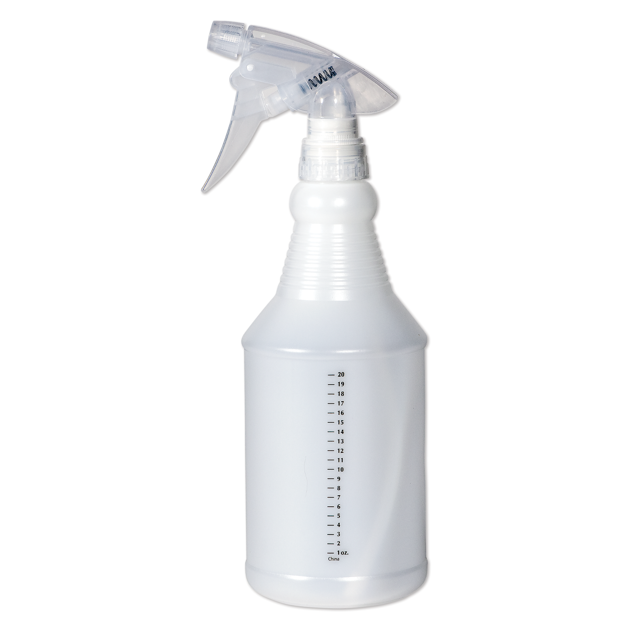HUBERT® 24 oz Clear Plastic Spray Bottle With Embossed Scale