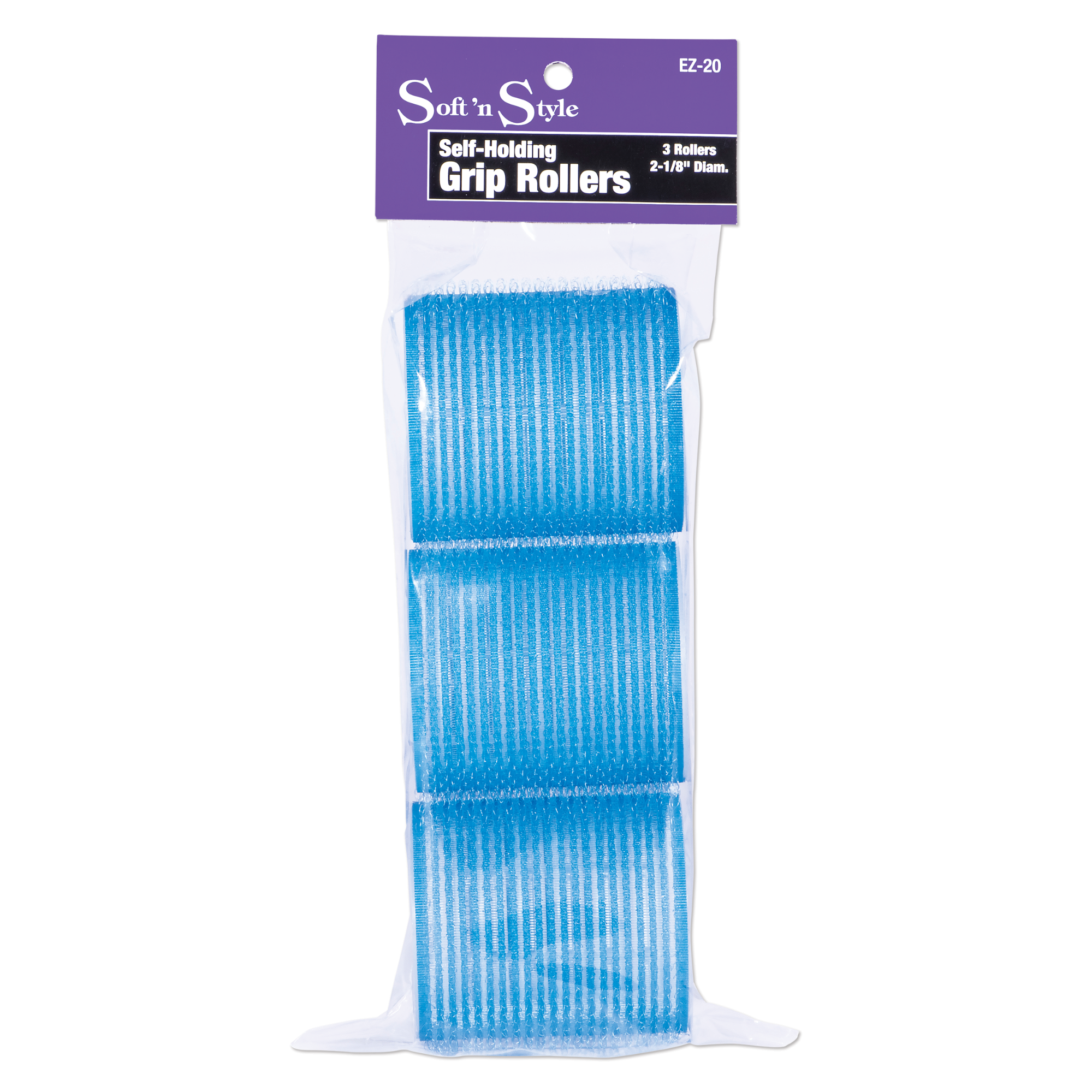 Self-Grip Rollers, Blue/White - 2-1/8"