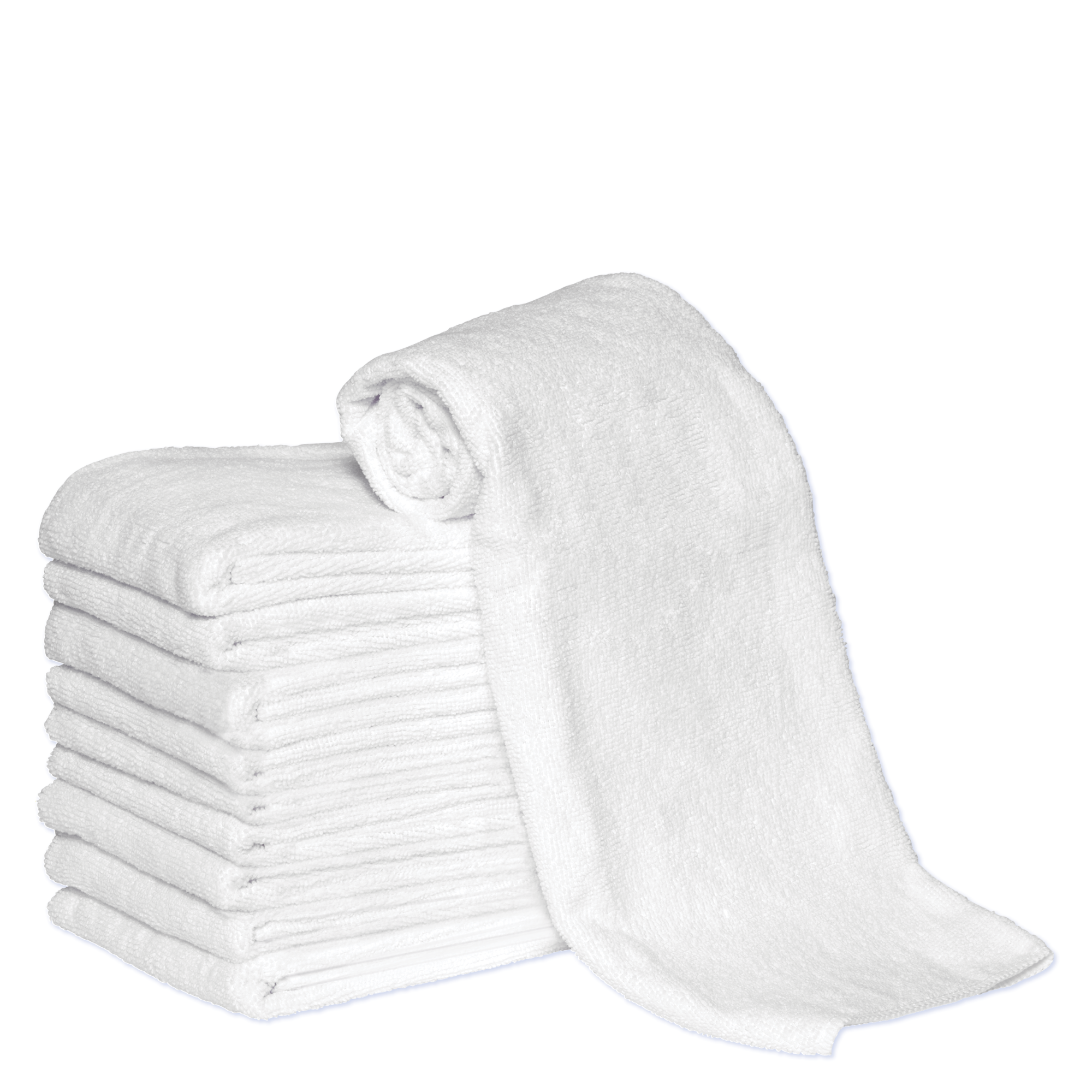 Microfiber Towels, 16" x 29" - White