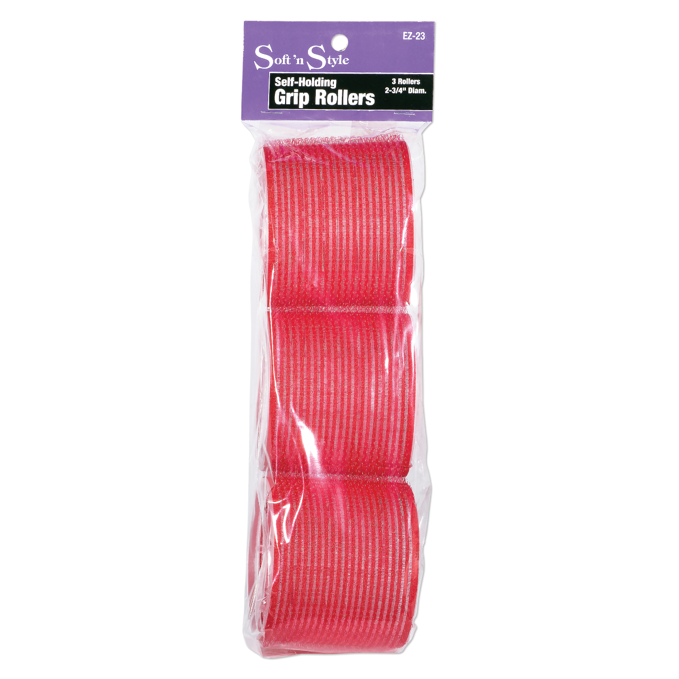 Self-Grip Rollers, Red/White - 2-3/4"