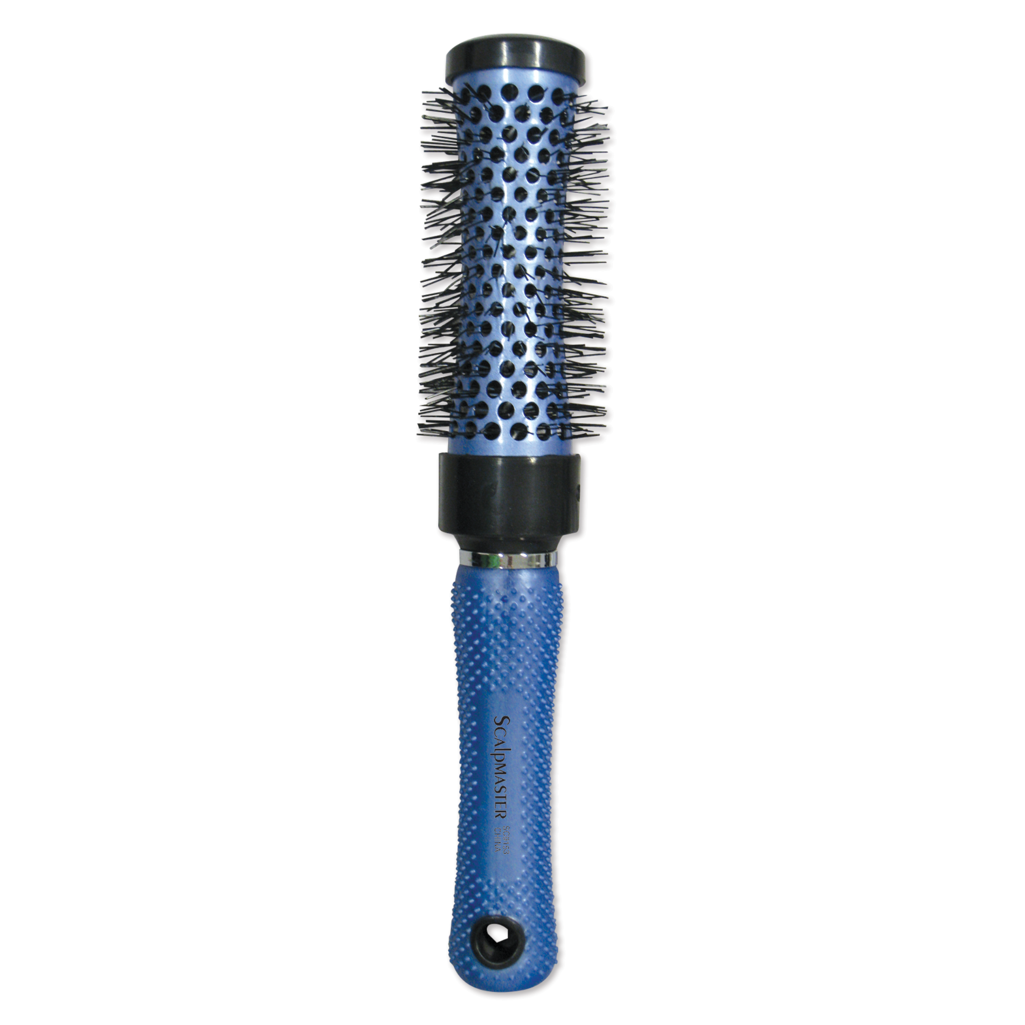 Concave Thermal Brush with Rubber Handle - 1-1/2"