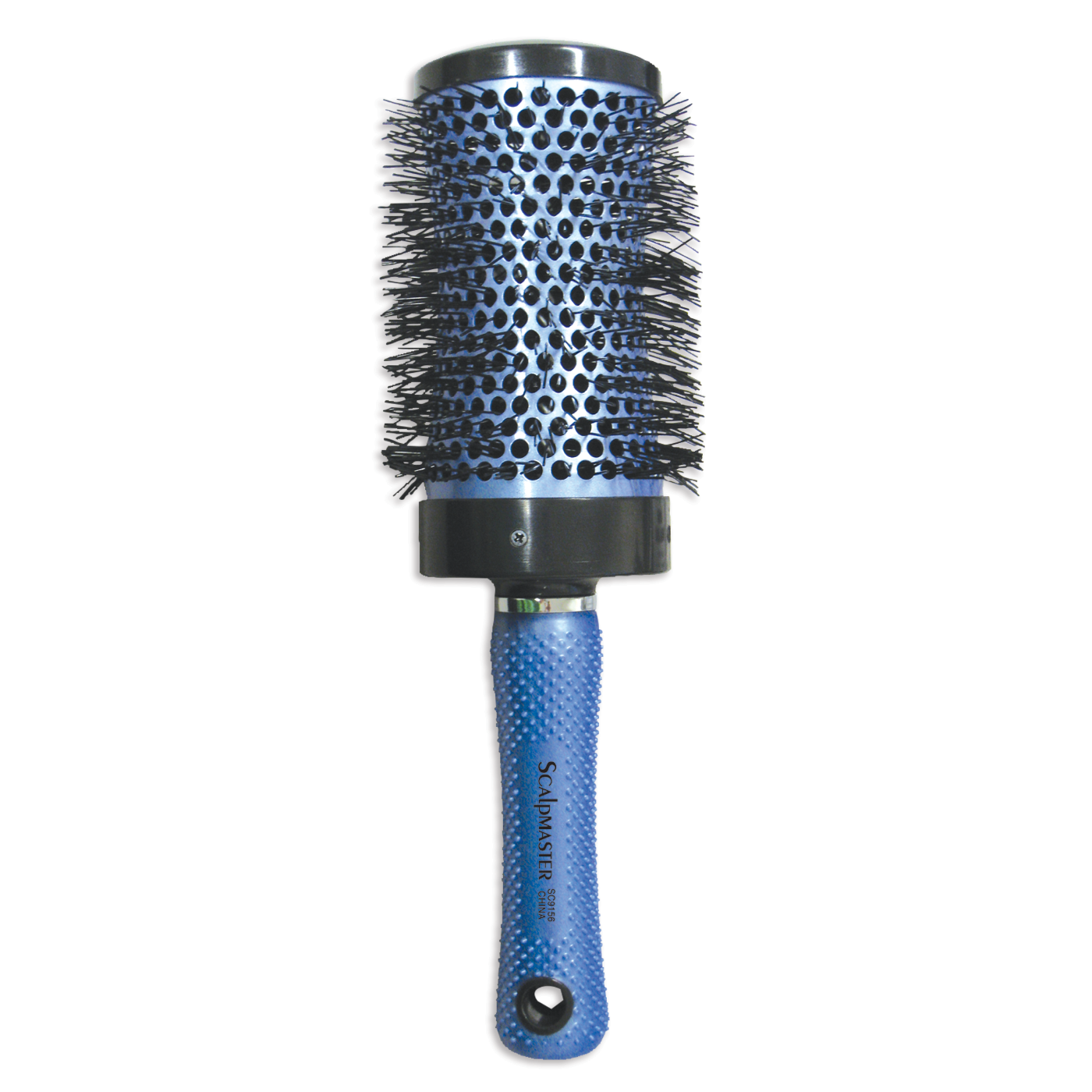 Concave Thermal Brush with Rubber Handle - 3"