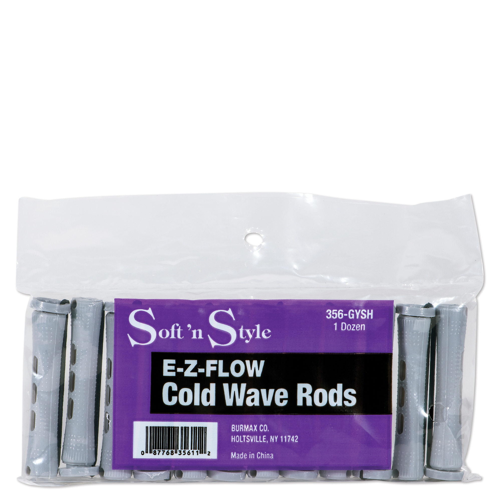 Concave Cold Wave Rods, Short Gray, pack of 12