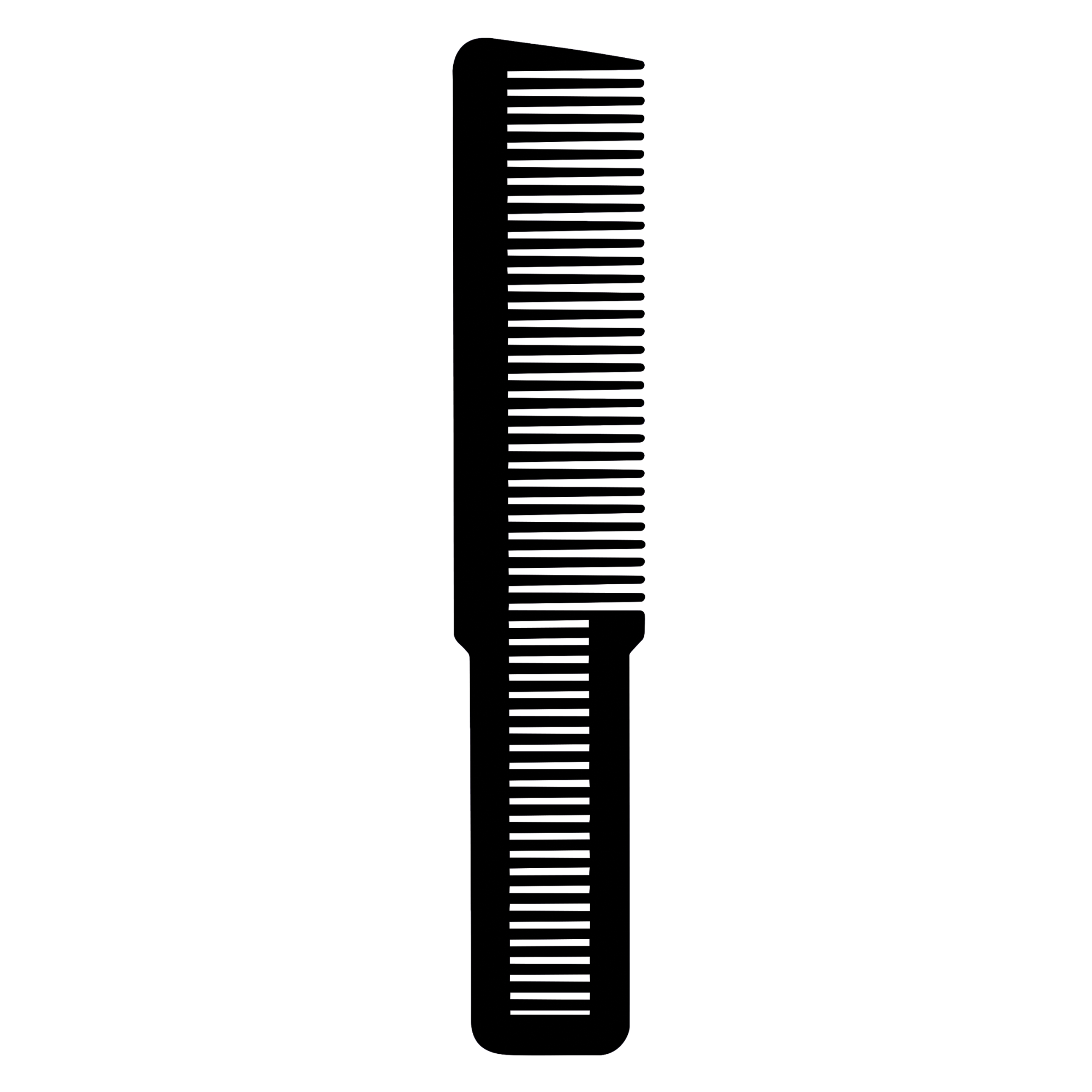 Barber Flat Top Comb - Black