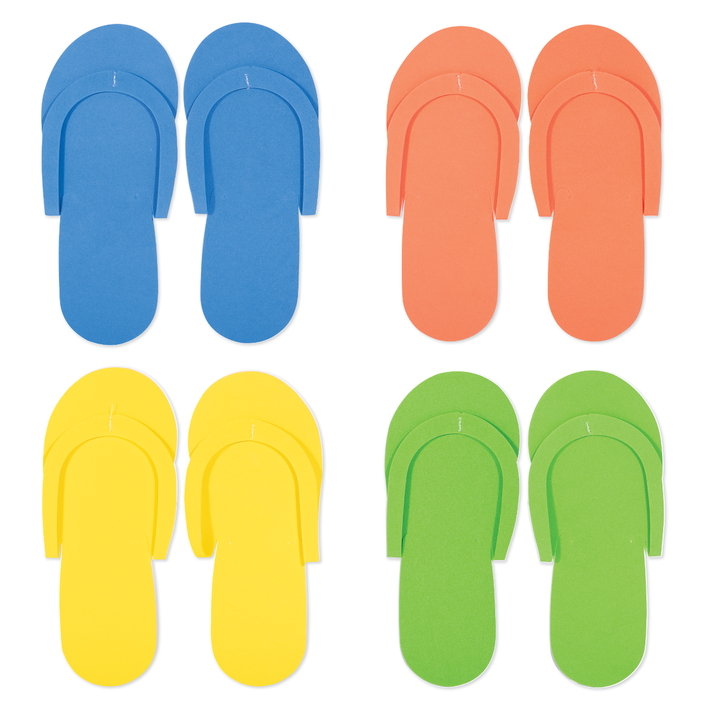Pedislippers, Assorted Colors - 12 pairs