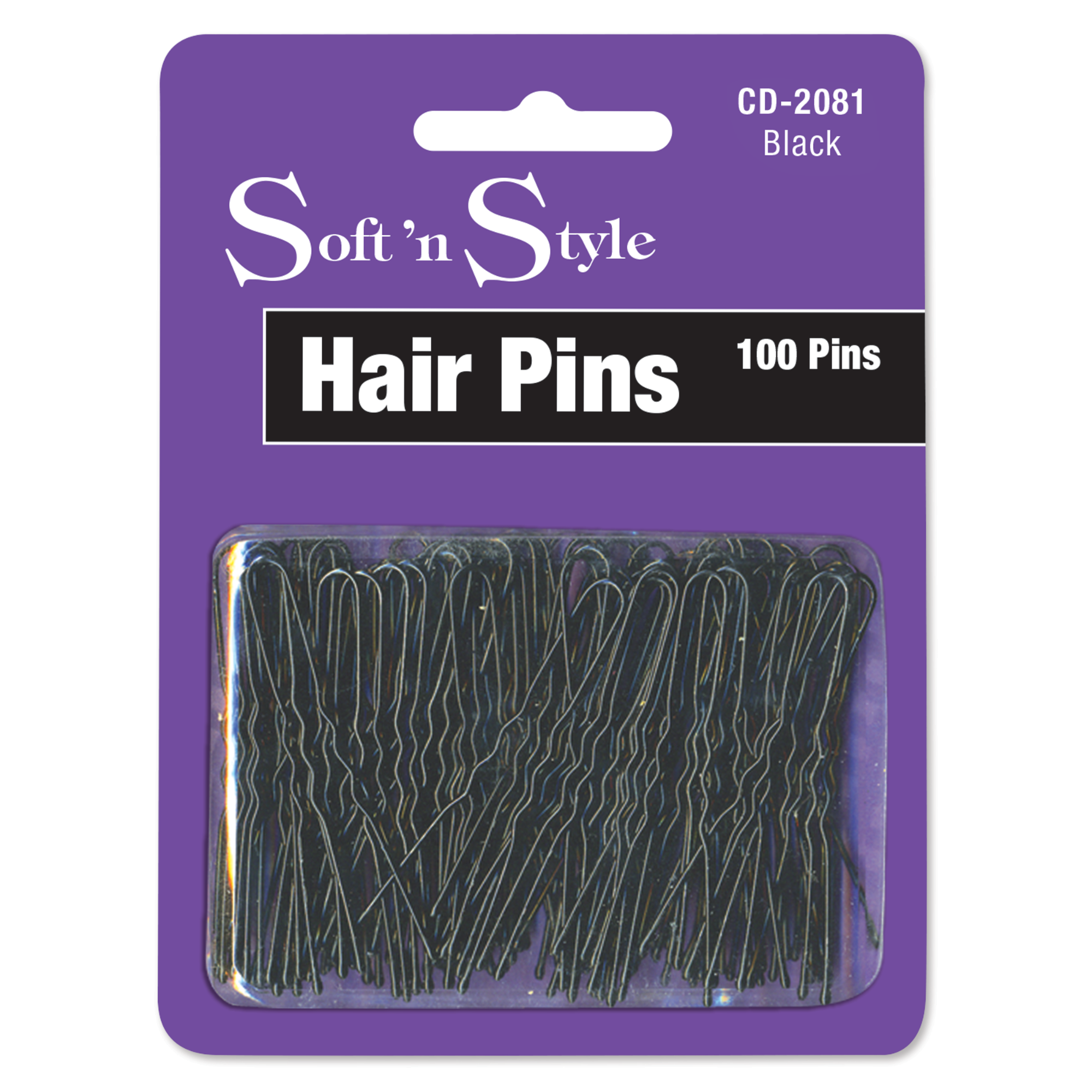 Hair Pins, Black - 2"