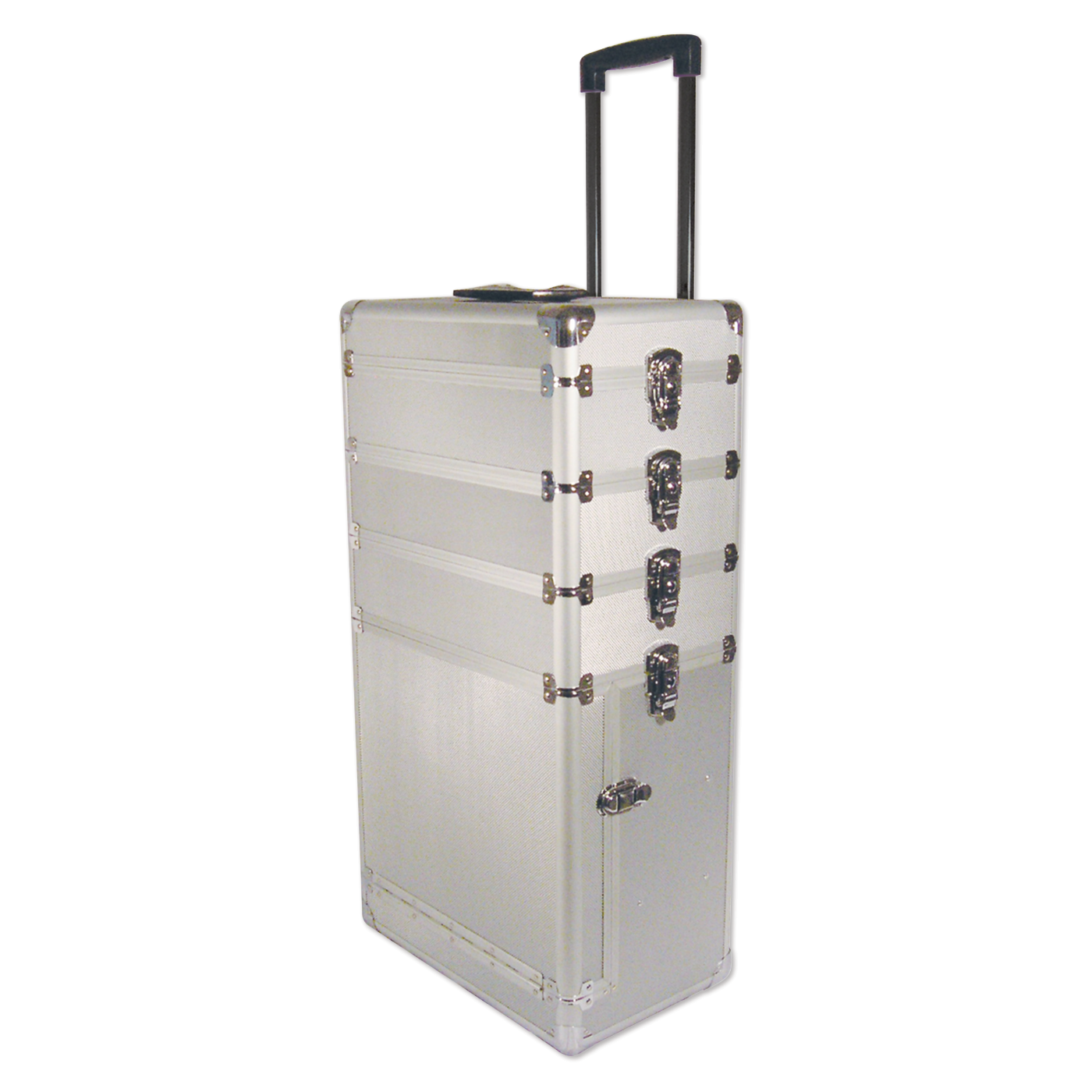 Lockable Aluminum Case, Large Detachable, on Wheels