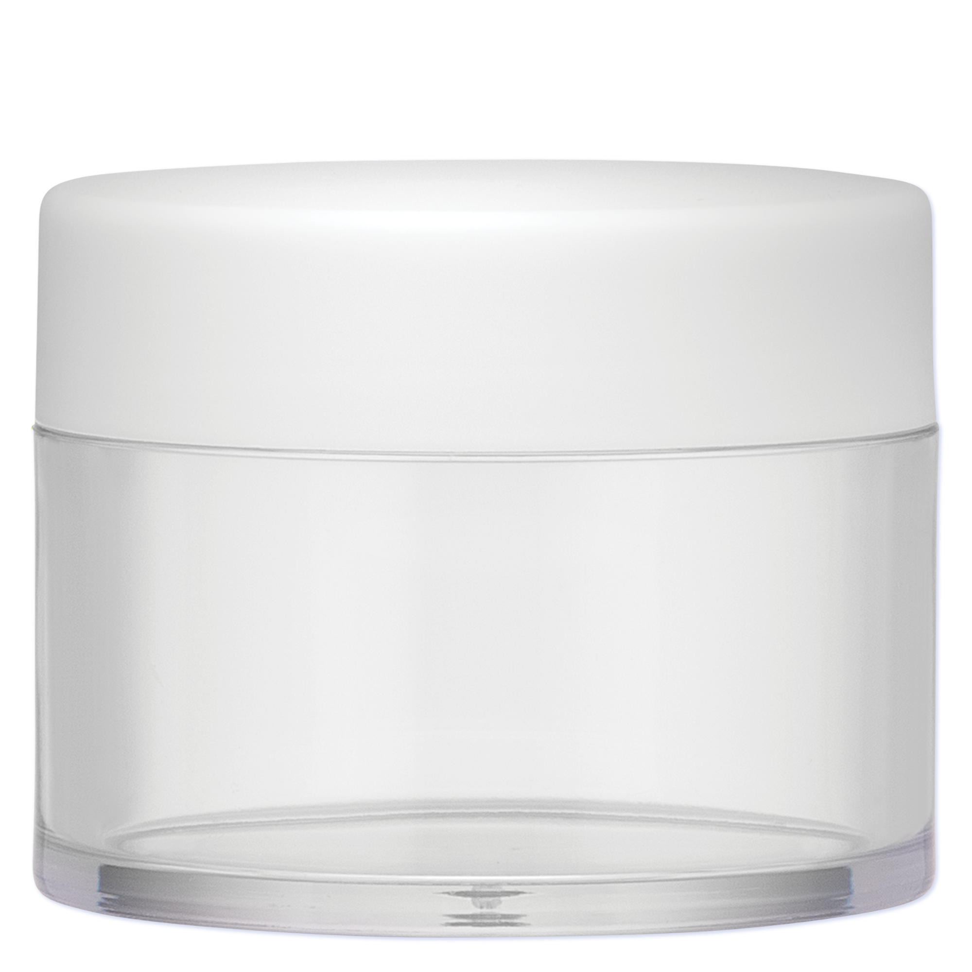 Clear Jar with White Twist Cap, 100 mL