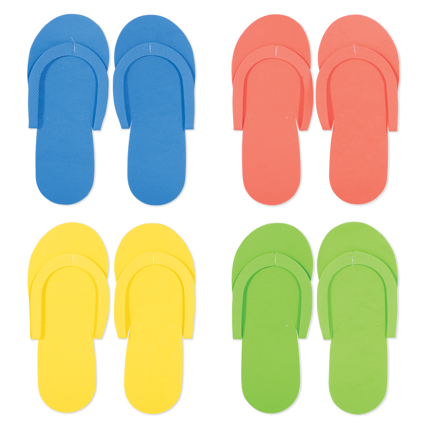 Pedislippers, Non-slip, Assorted Colors - 12 pairs
