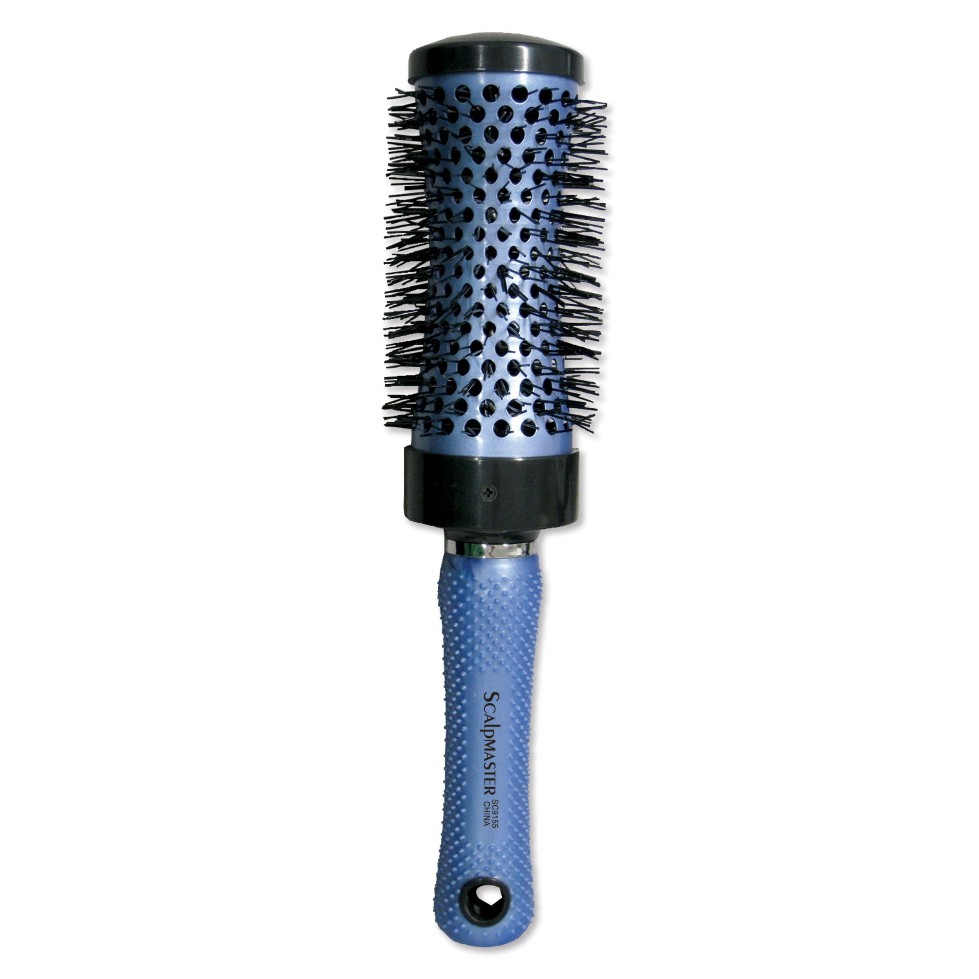 Concave Thermal Brush with Rubber Handle - 2"