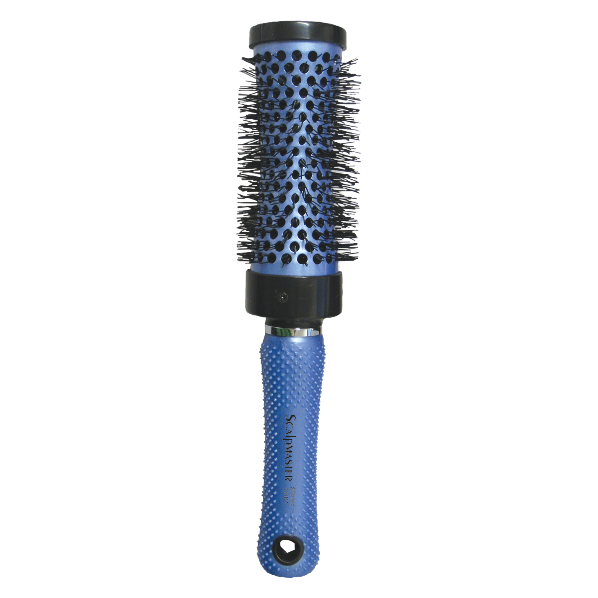 Concave Thermal Brush with Rubber Handle - 1-3/4"