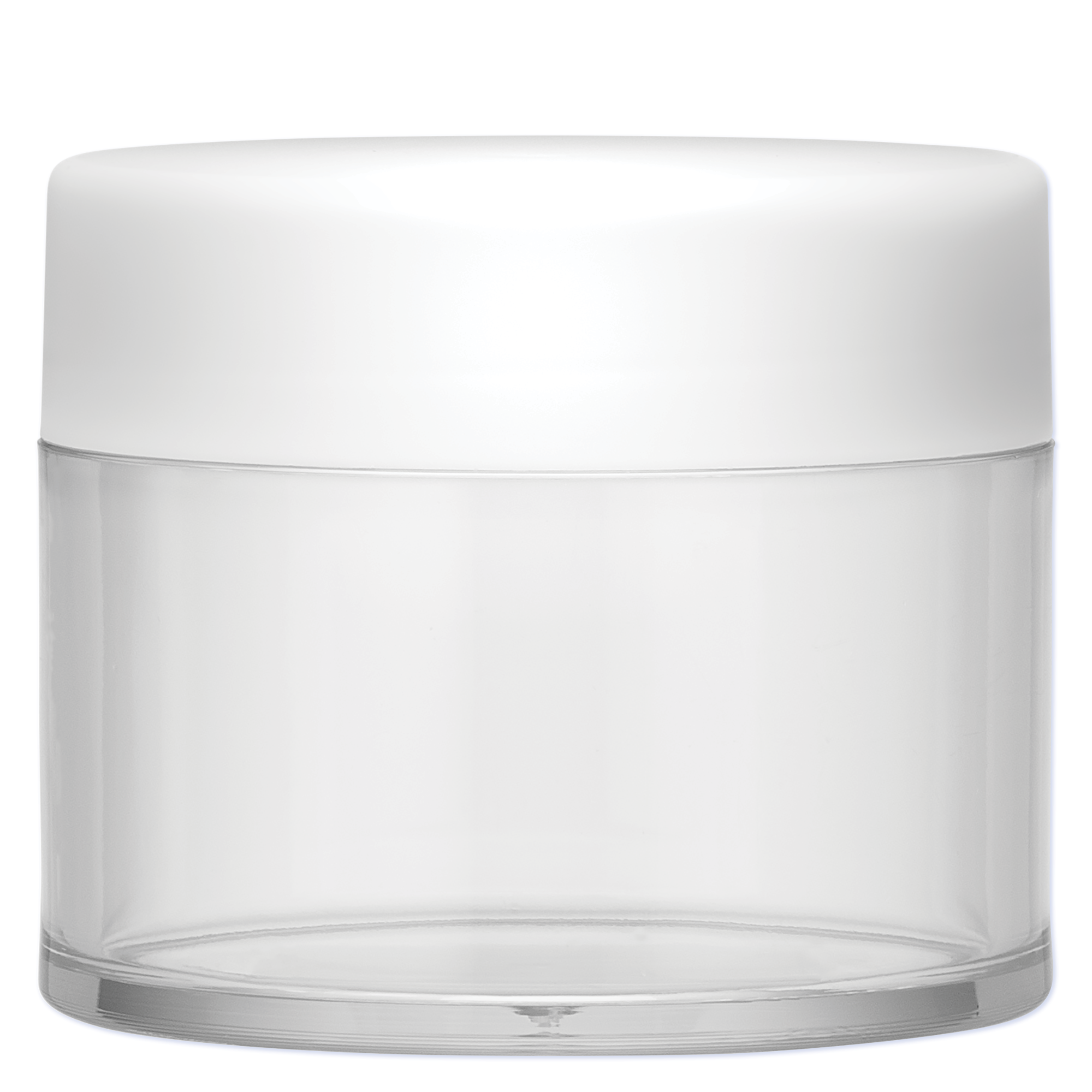 Clear Jar with White Twist Cap, 300 mL