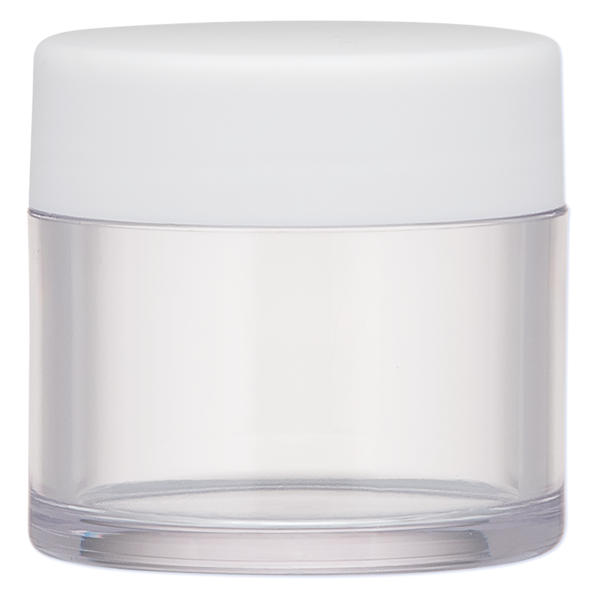 Clear Jar with White Twist Cap, 30 mL