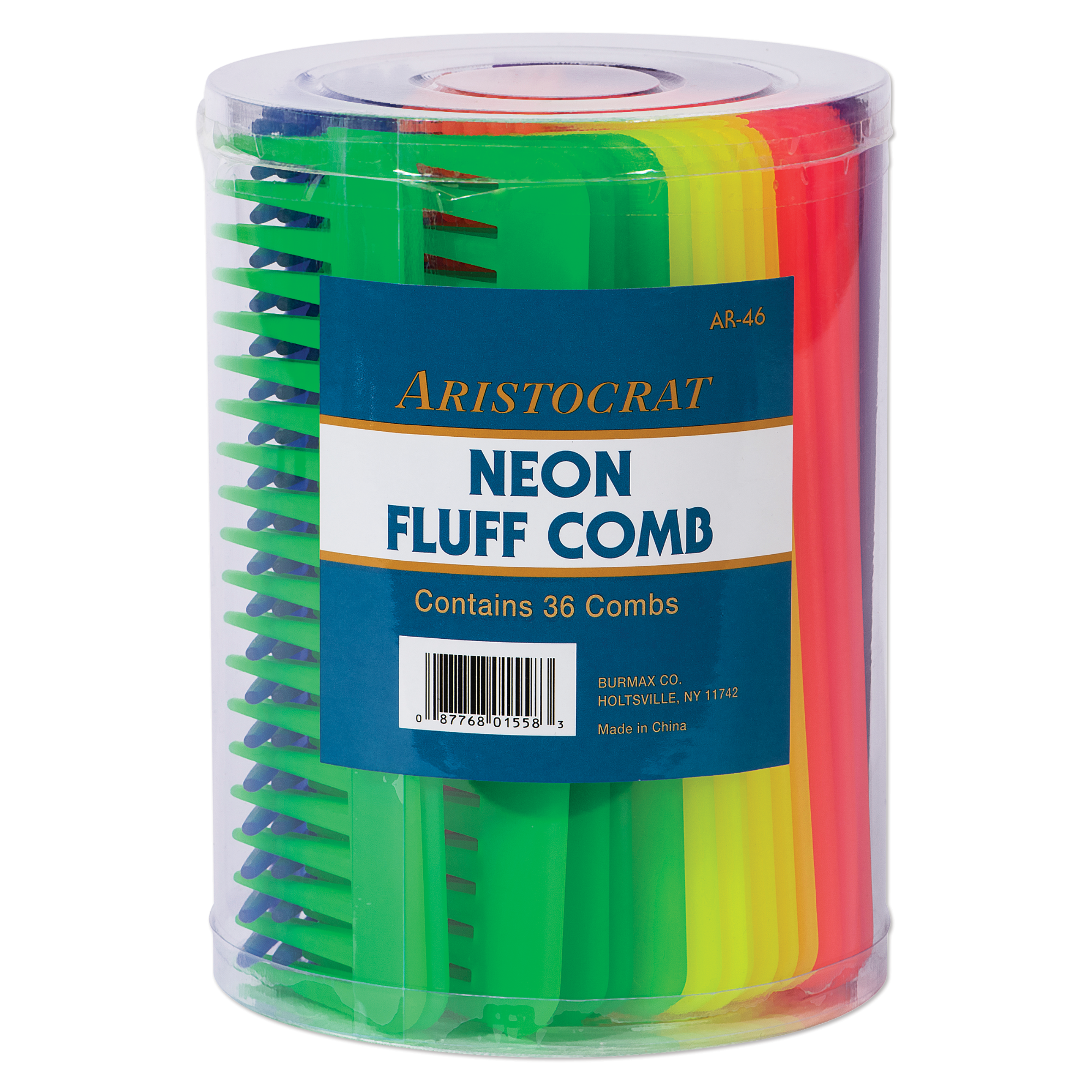 Neon Fluff Combs in a Container - 6-1/4"