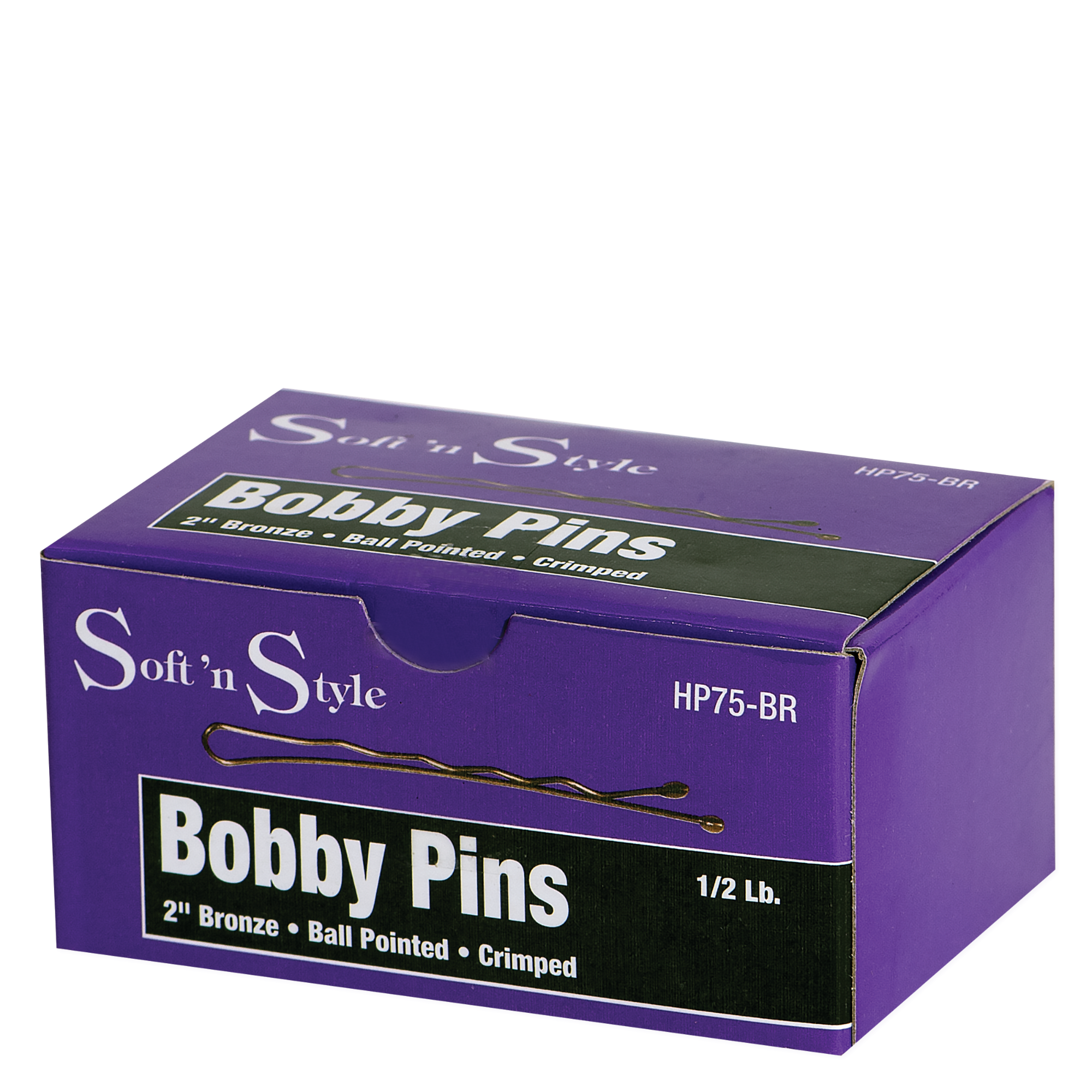 Bobby Pins, Bronze, 1/2 lb. box - 2"
