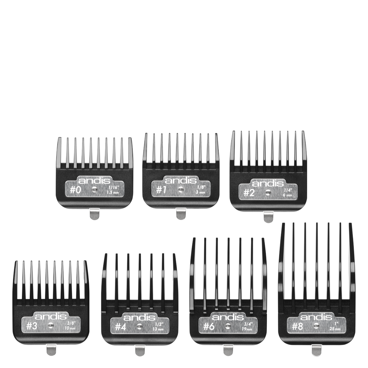BG Series Premium Metal Clip Comb Set