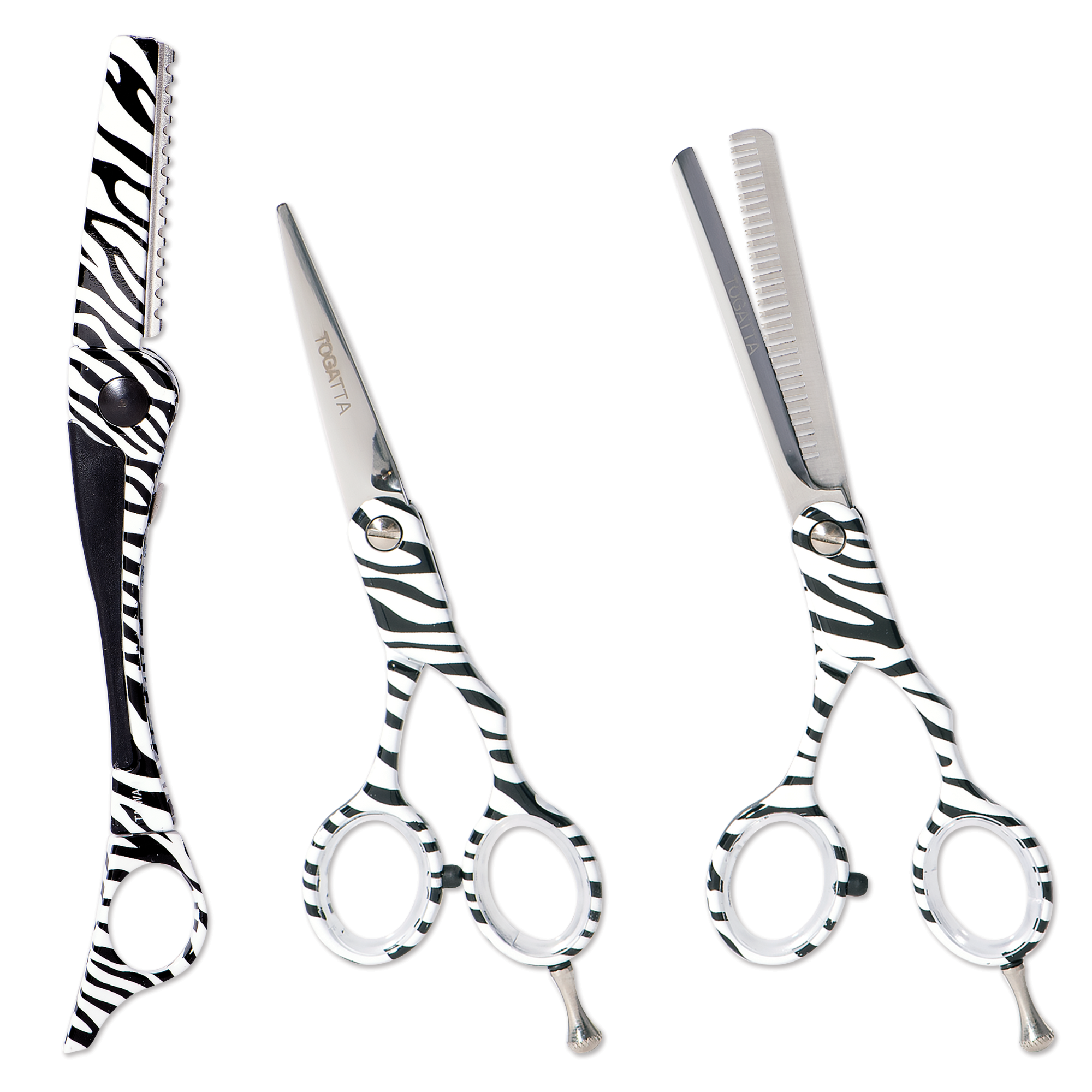 5-3/4" Zebra Japanese Steel Cutting & Styling Set