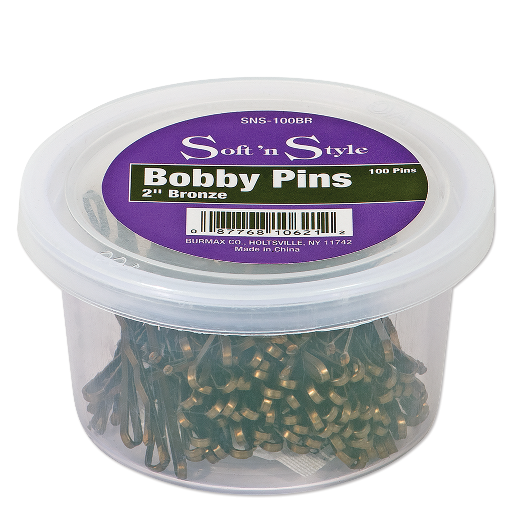 Bobby Pins, Bronze, tub of 100 - 2"