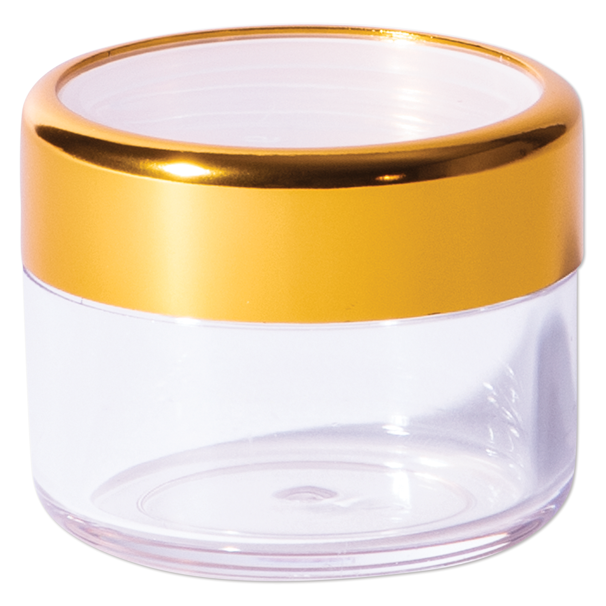 Clear Jar with See-through Gold Rim Cap, 18 mL