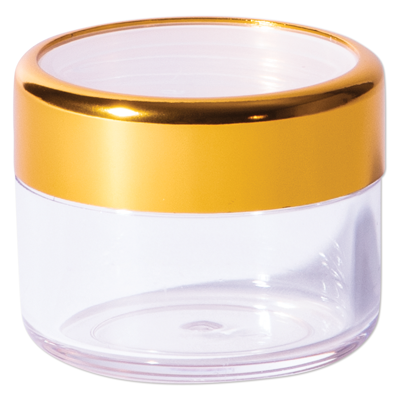 Clear Jar with See-through Gold Rim Cap, 18 mL