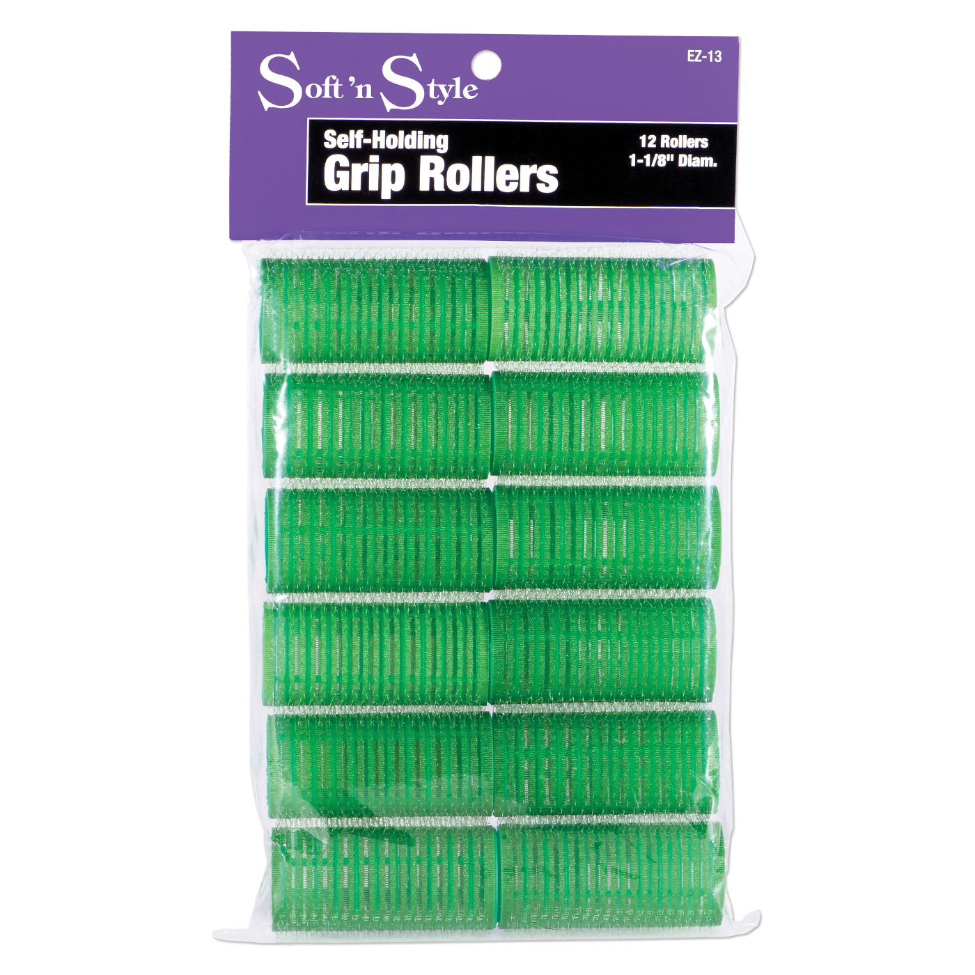 Self-Grip Rollers, Green - 1-1/8"