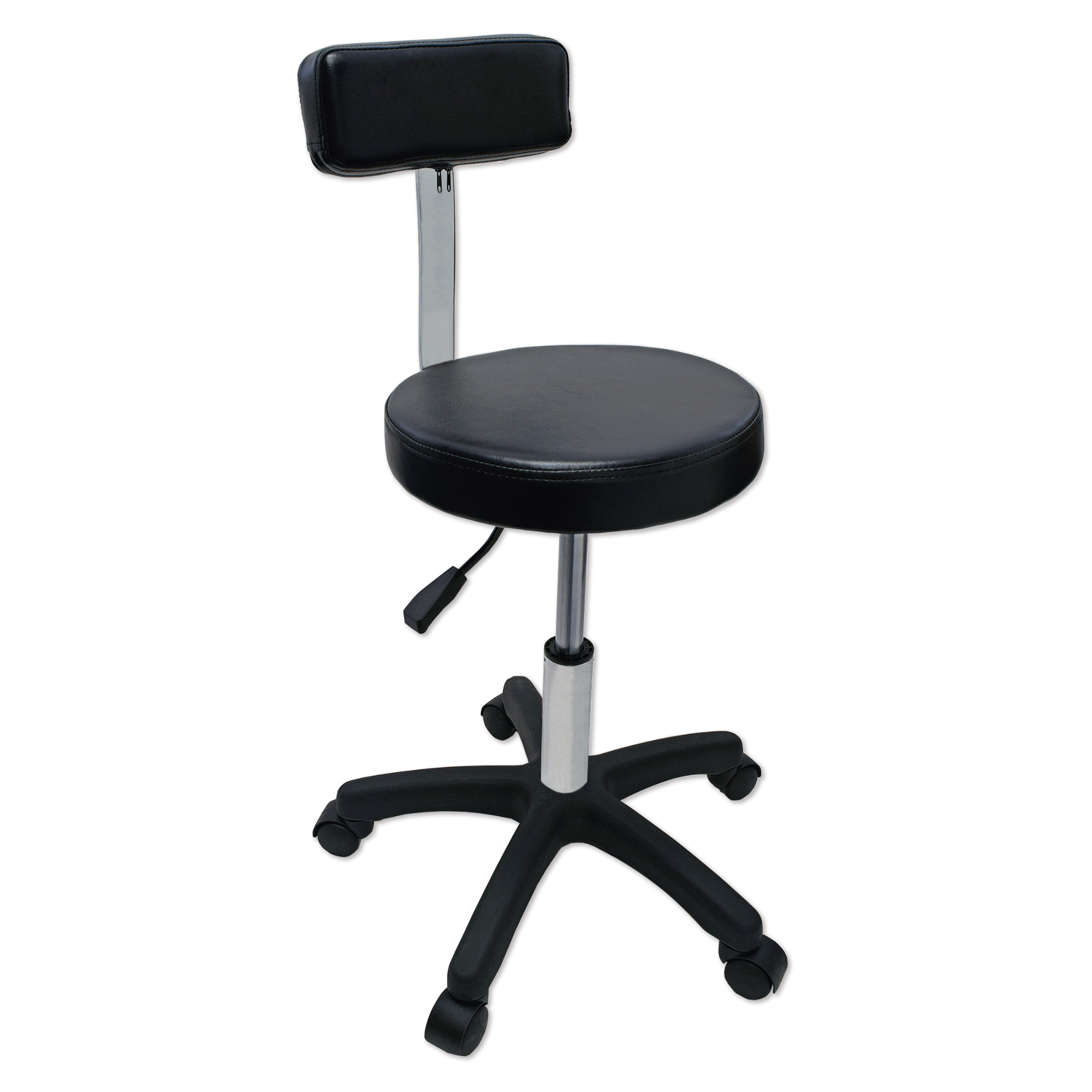 Round Stool with Backrest