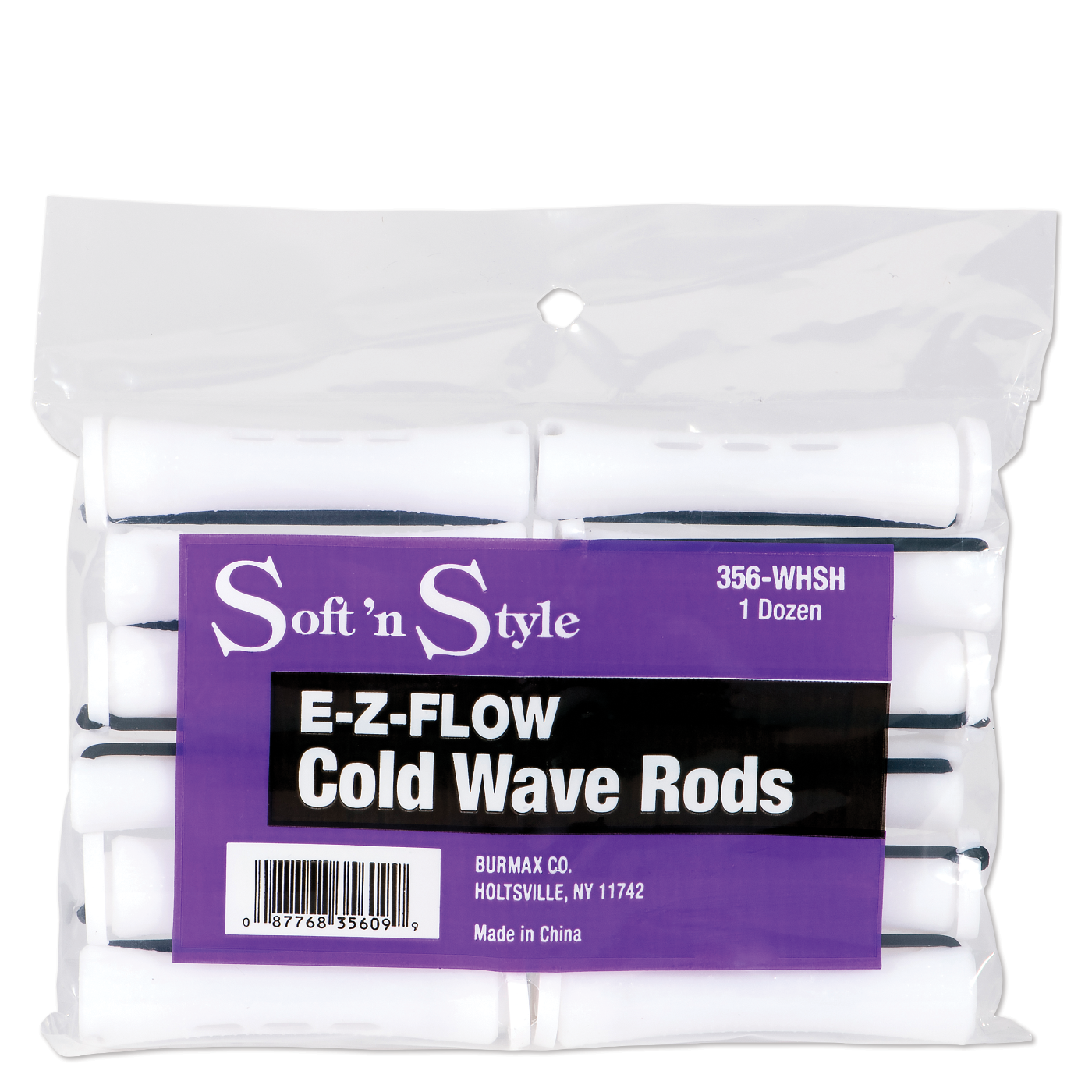 Concave Cold Wave Rods, Short White, pack of 12