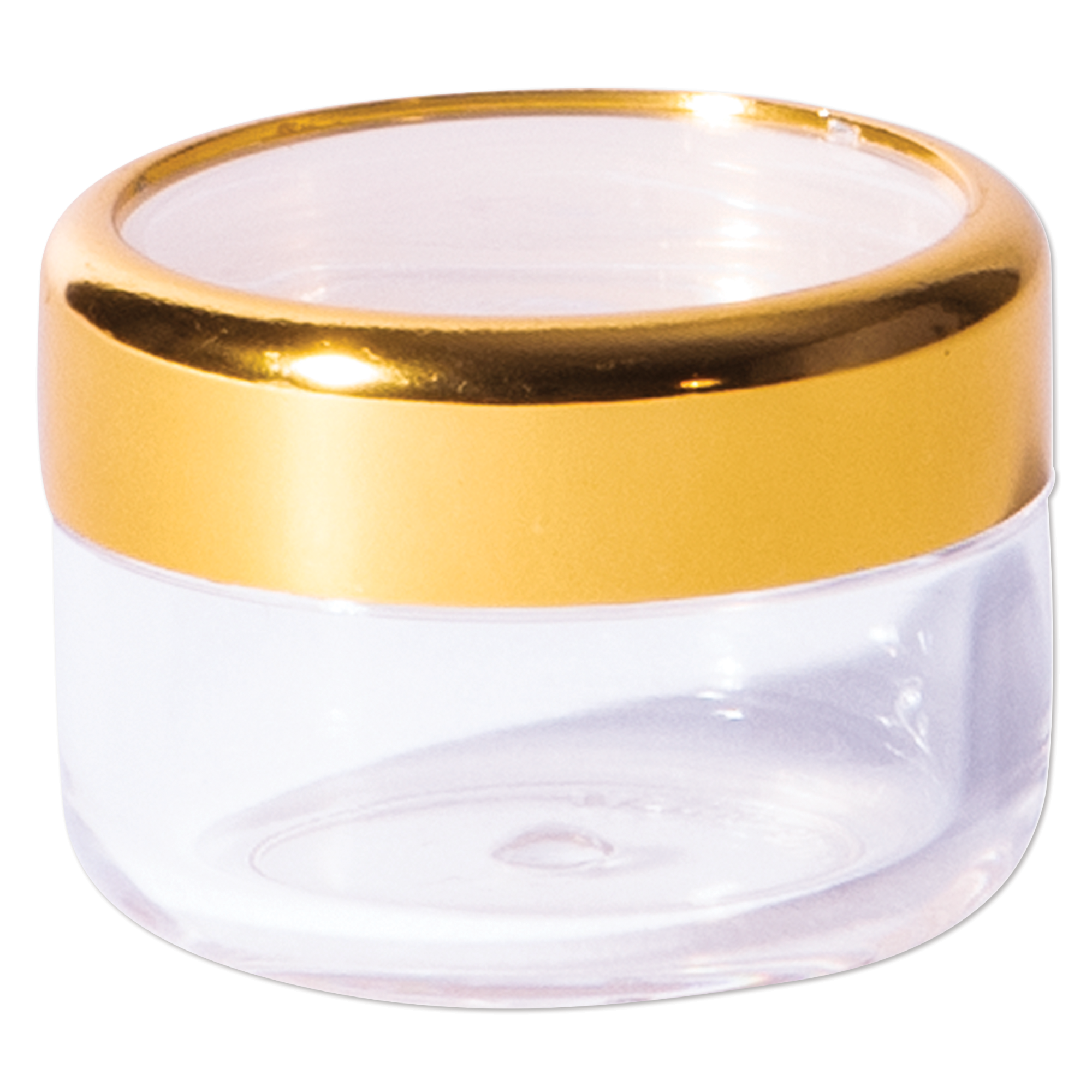 Clear Jar with See-through Gold Rim Cap, 6 mL