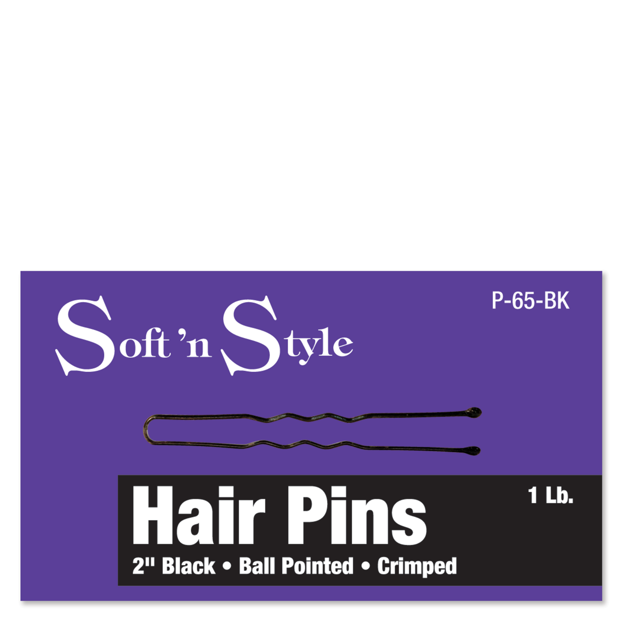Hair Pins, Black, 1 lb. box - 2"
