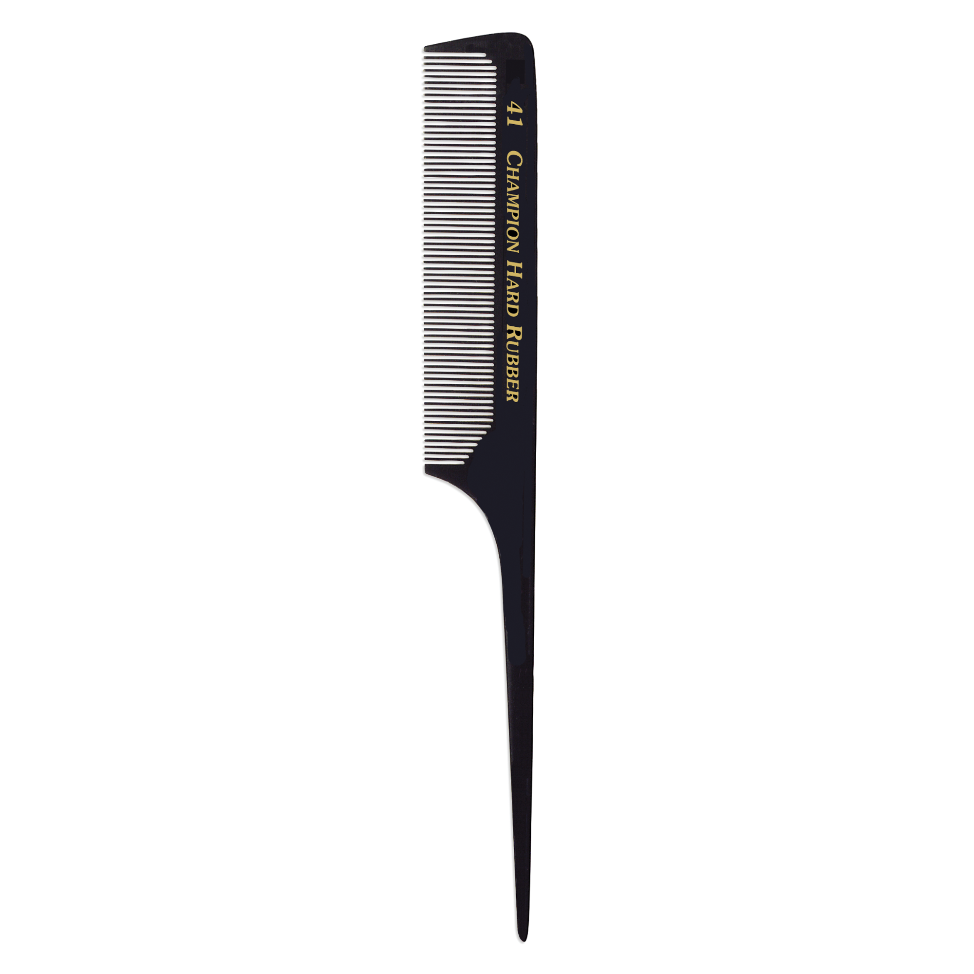 Hard Rubber Rat Tail Comb, Medium/Coarse Teeth - 8"