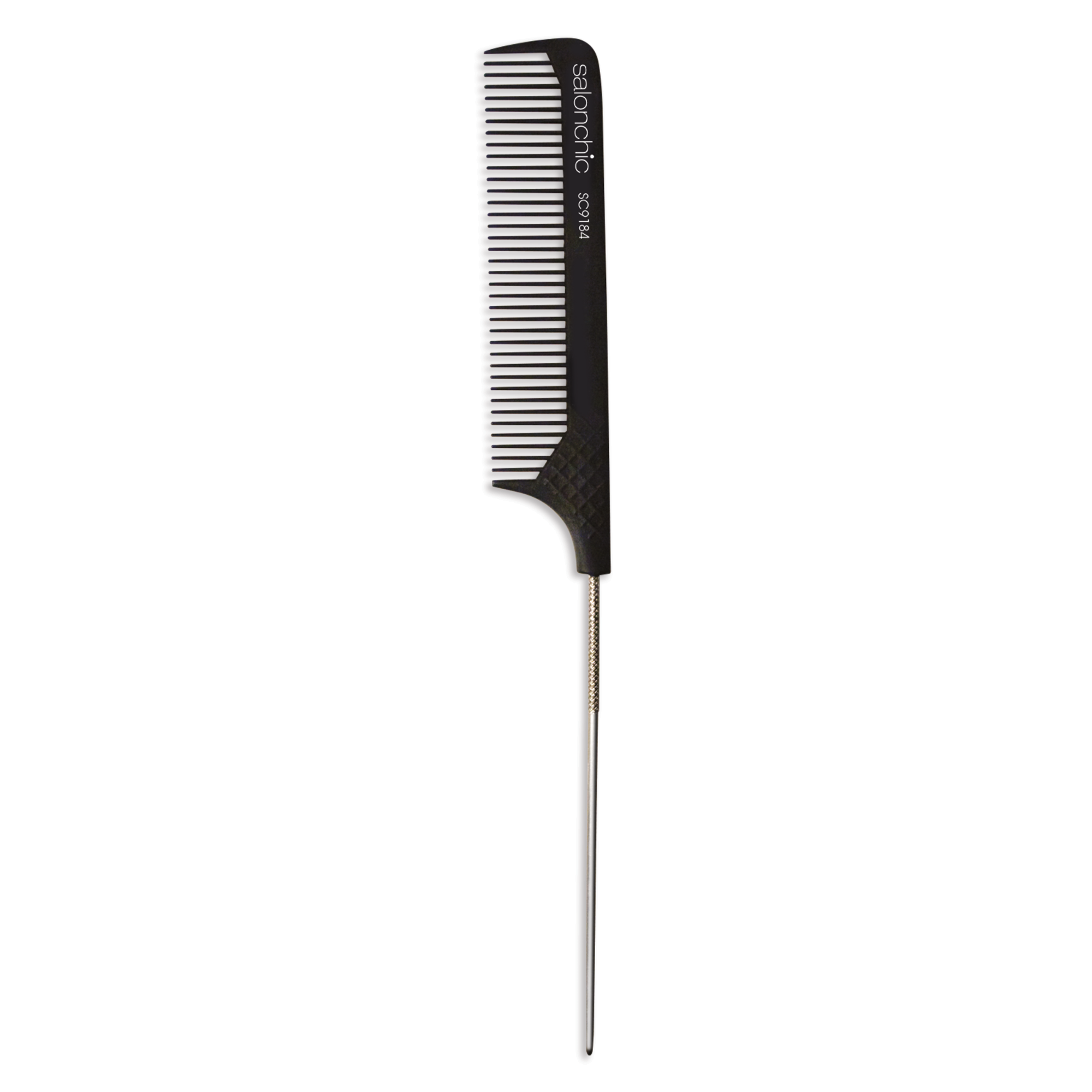 Carbon Pin Tail Comb with Coarse Teeth - 9"