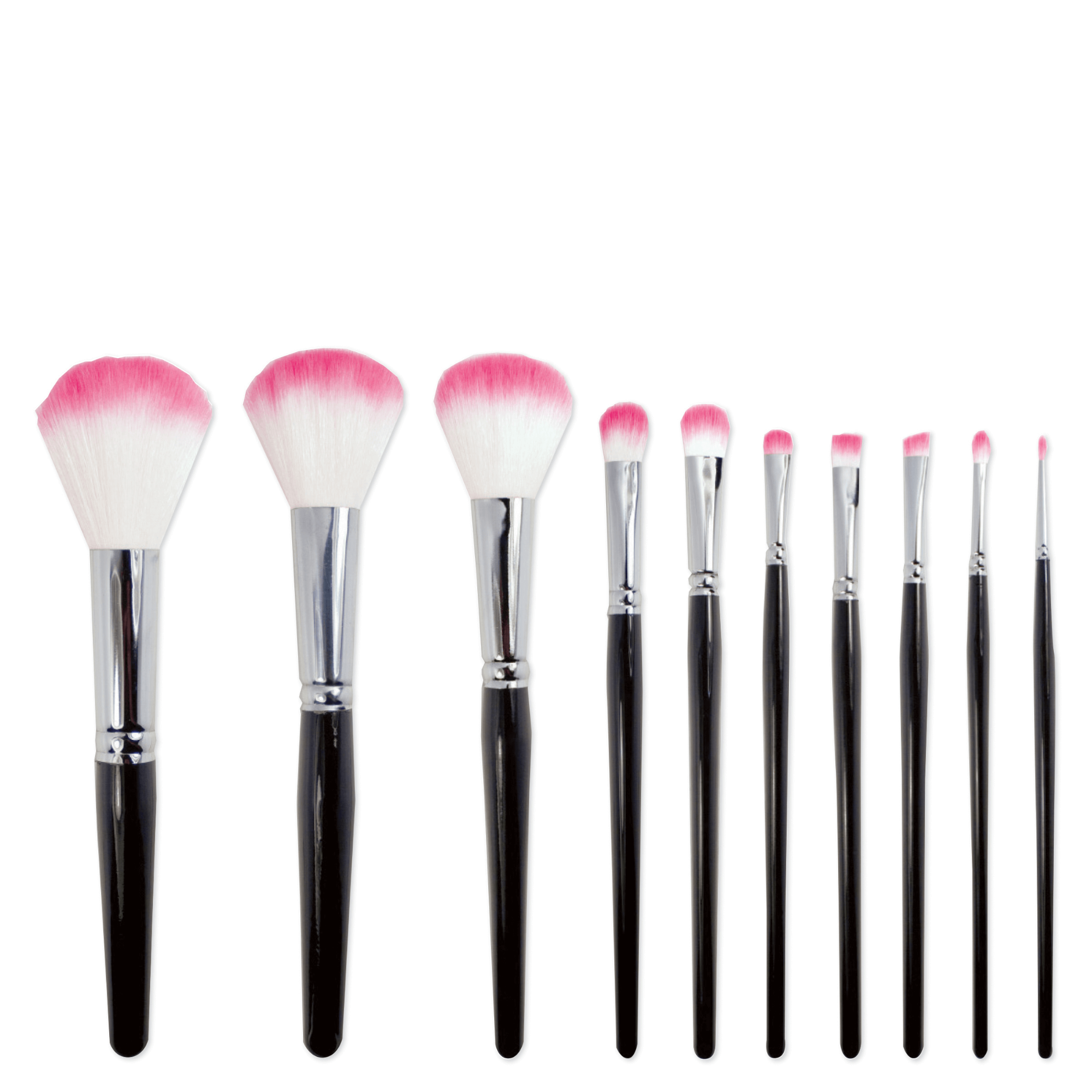 Synthetic Makeup Brush Set with Case - 10 pc.