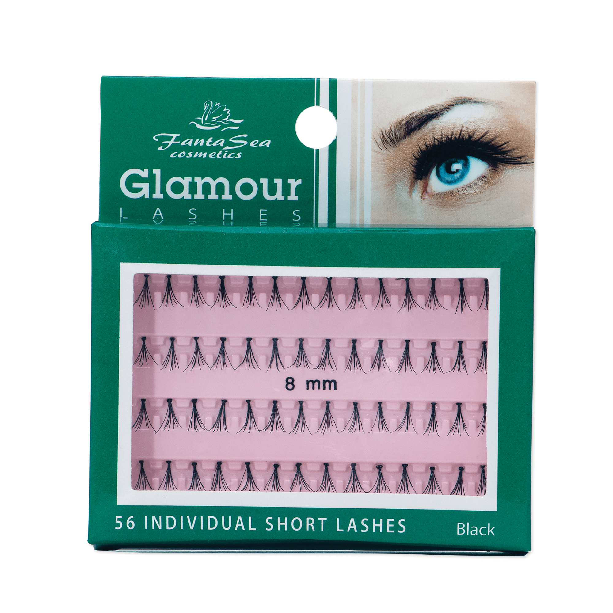 Glamour Individual Lashes, Short - Black