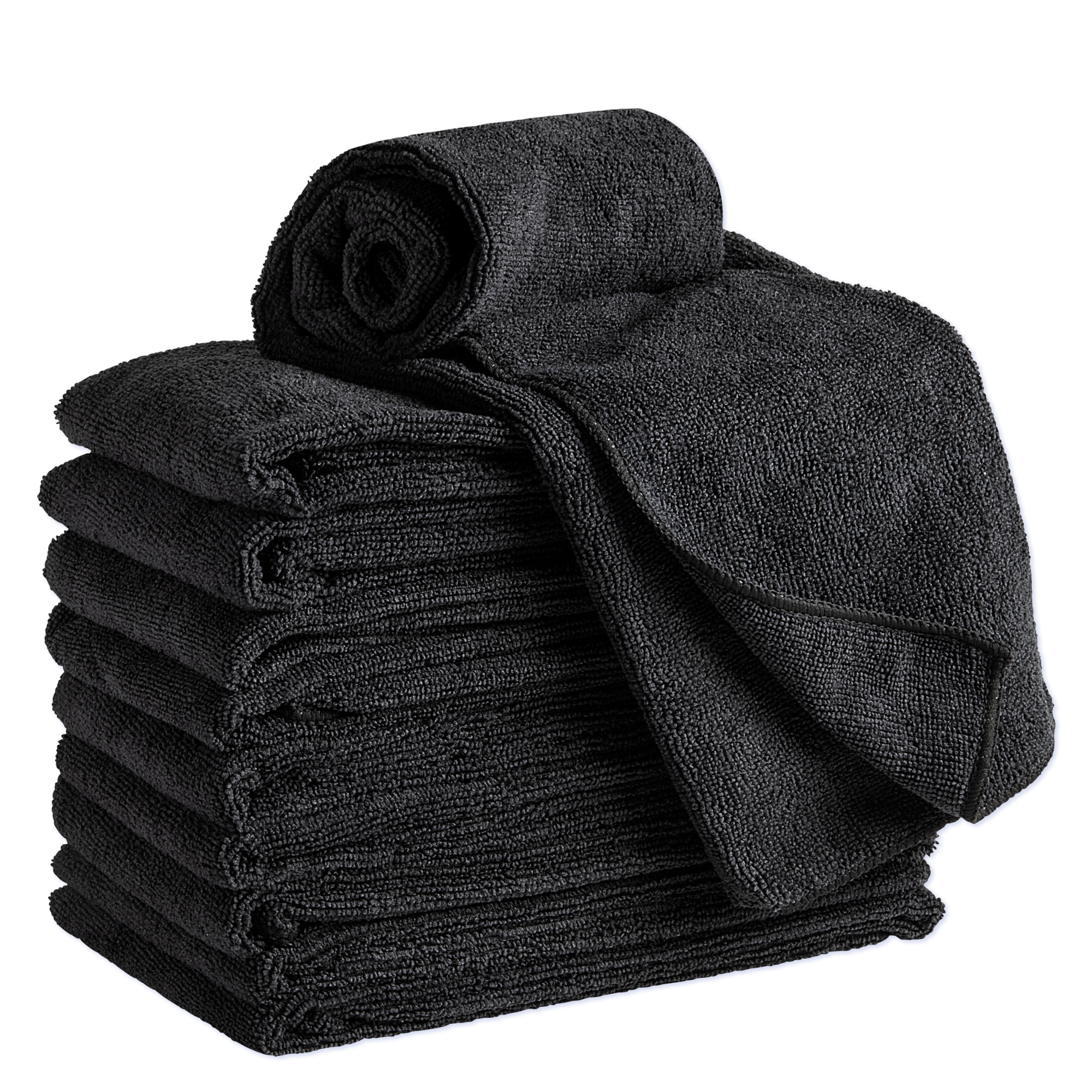 Microfiber Towels, 16" x 29" - Black