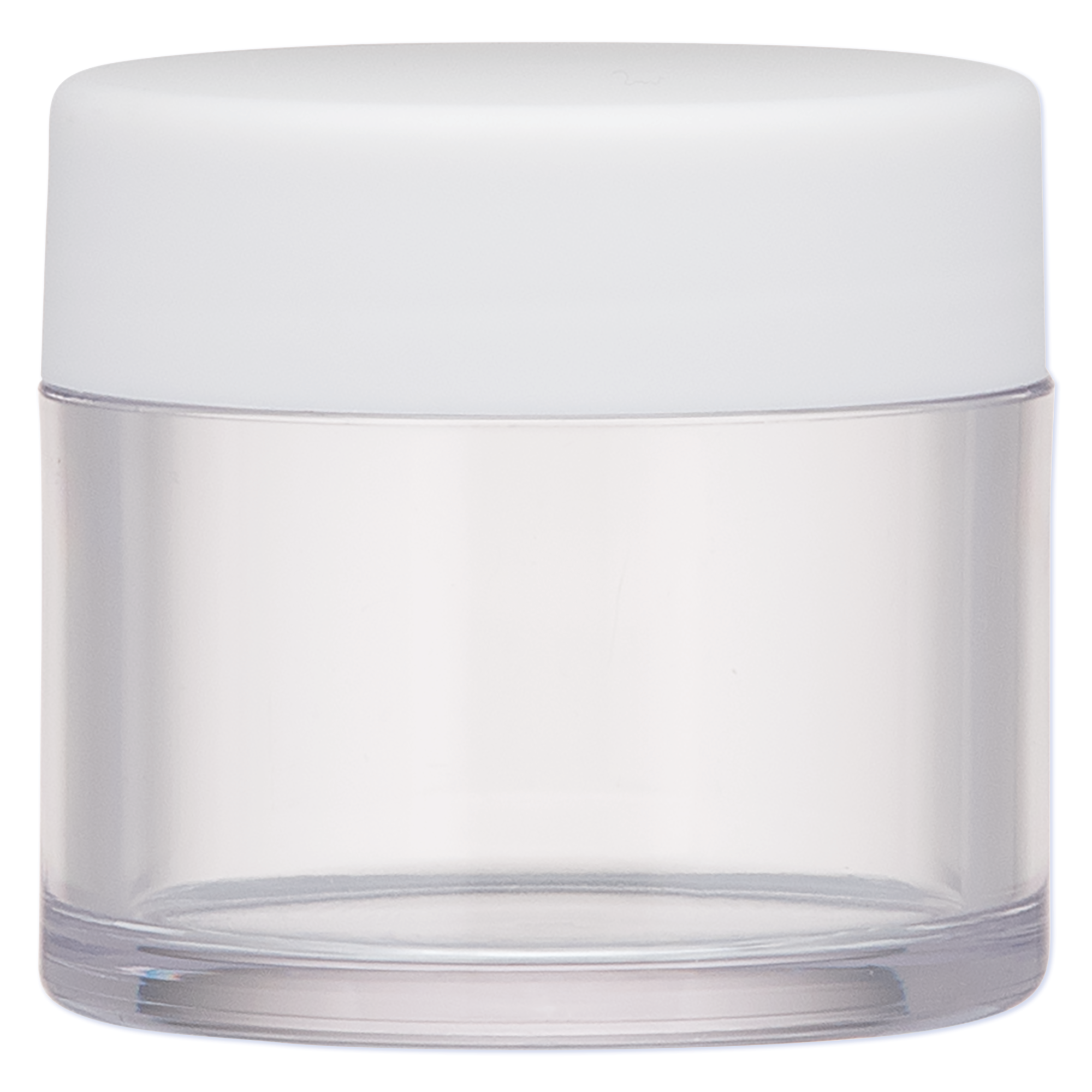 Clear Jar with White Twist Cap, 50 mL