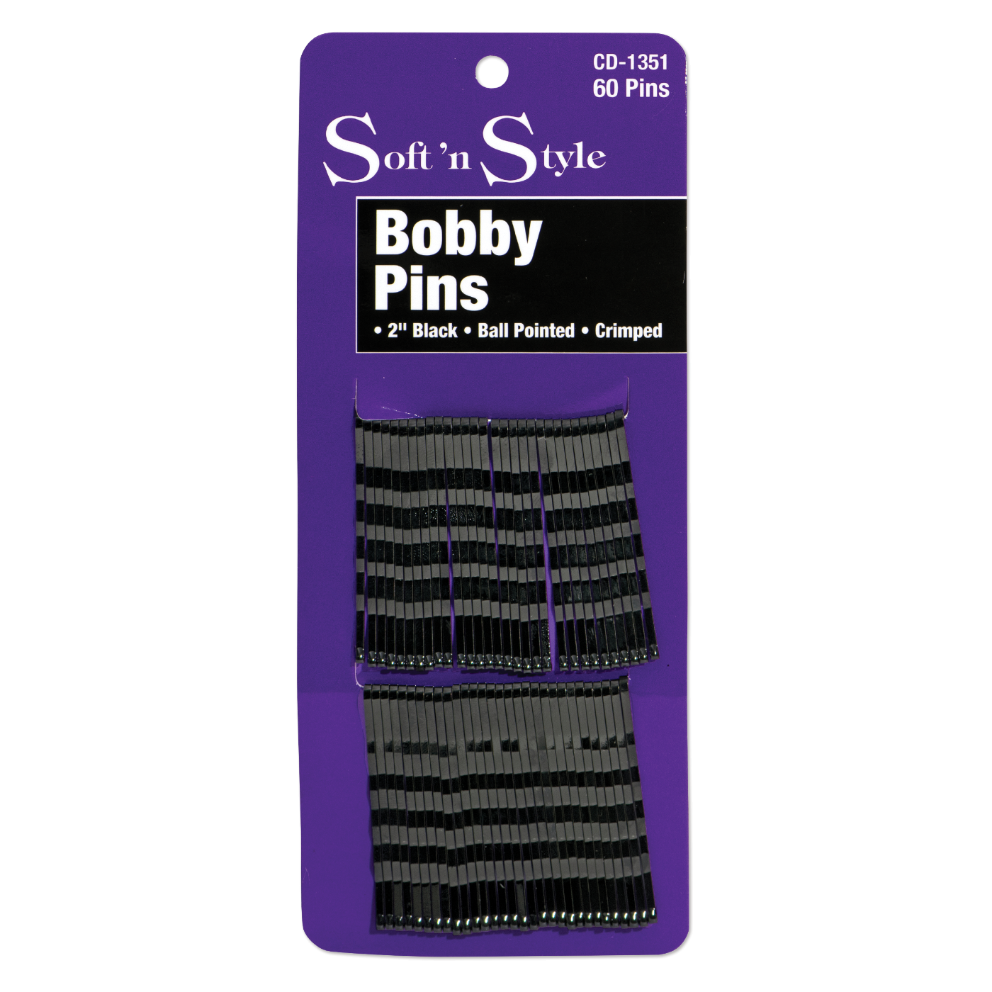 Bobby Pins, Black - 2"