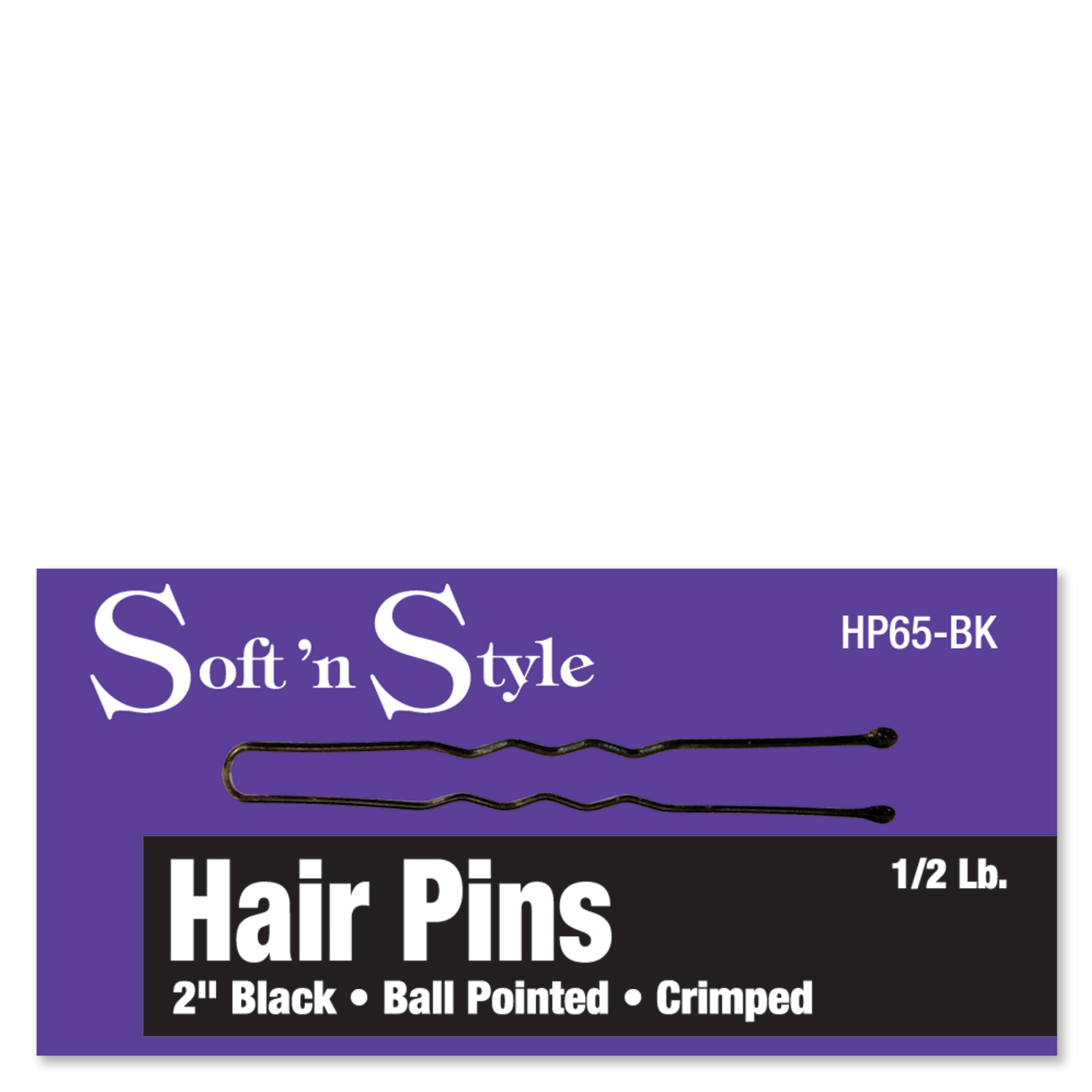 Hair Pins, Black, 1/2 lb. box - 2"
