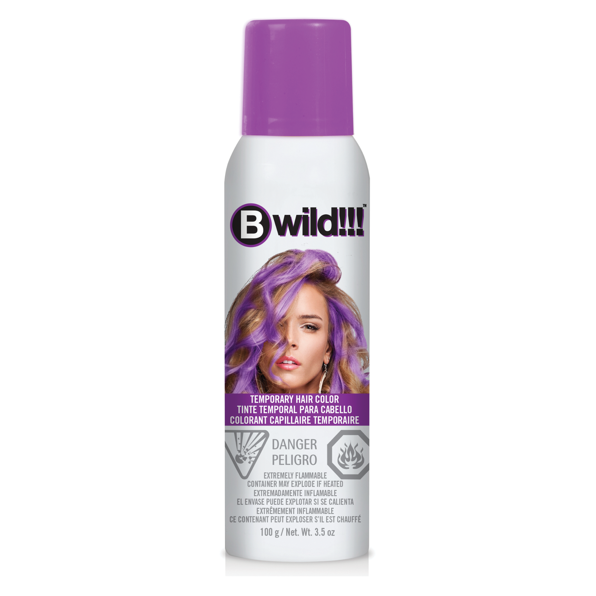 B Wild Temporary Hair Color Spray - Panther Purple
