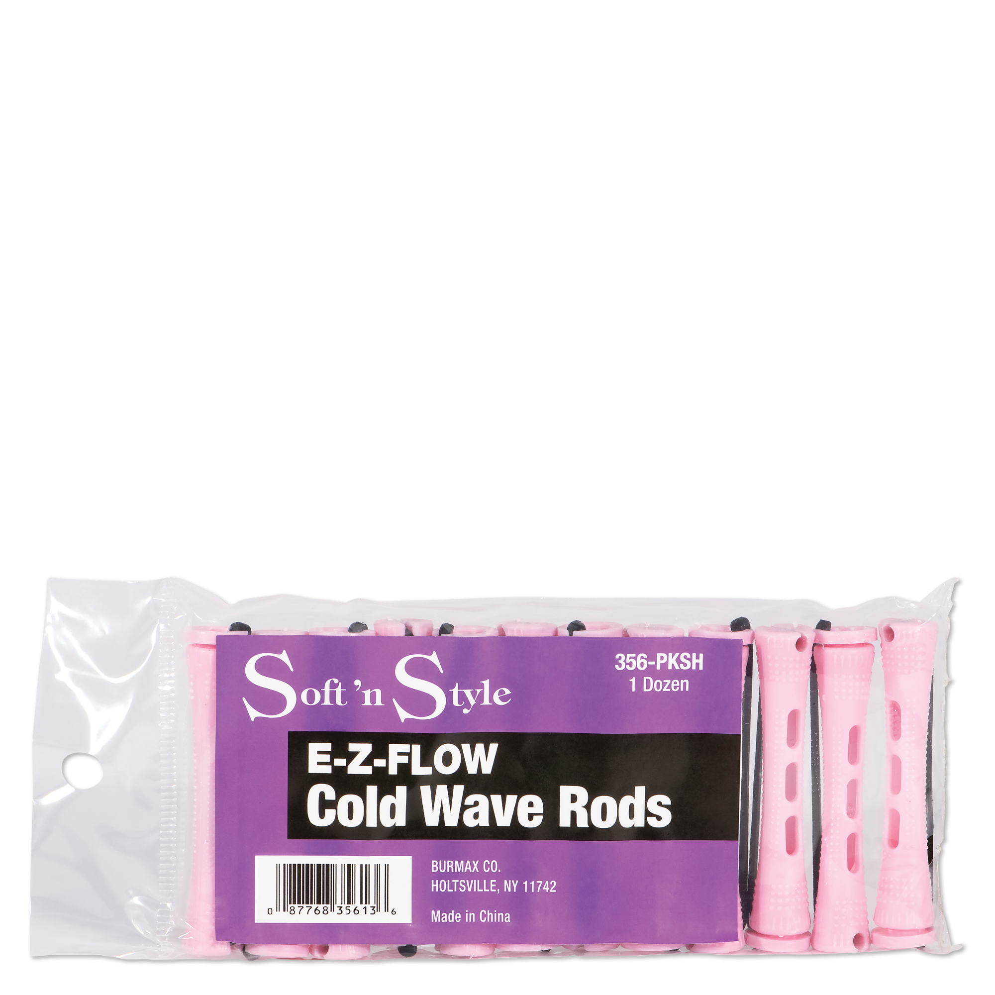 Concave Cold Wave Rods, Short Pink, 1 dz.