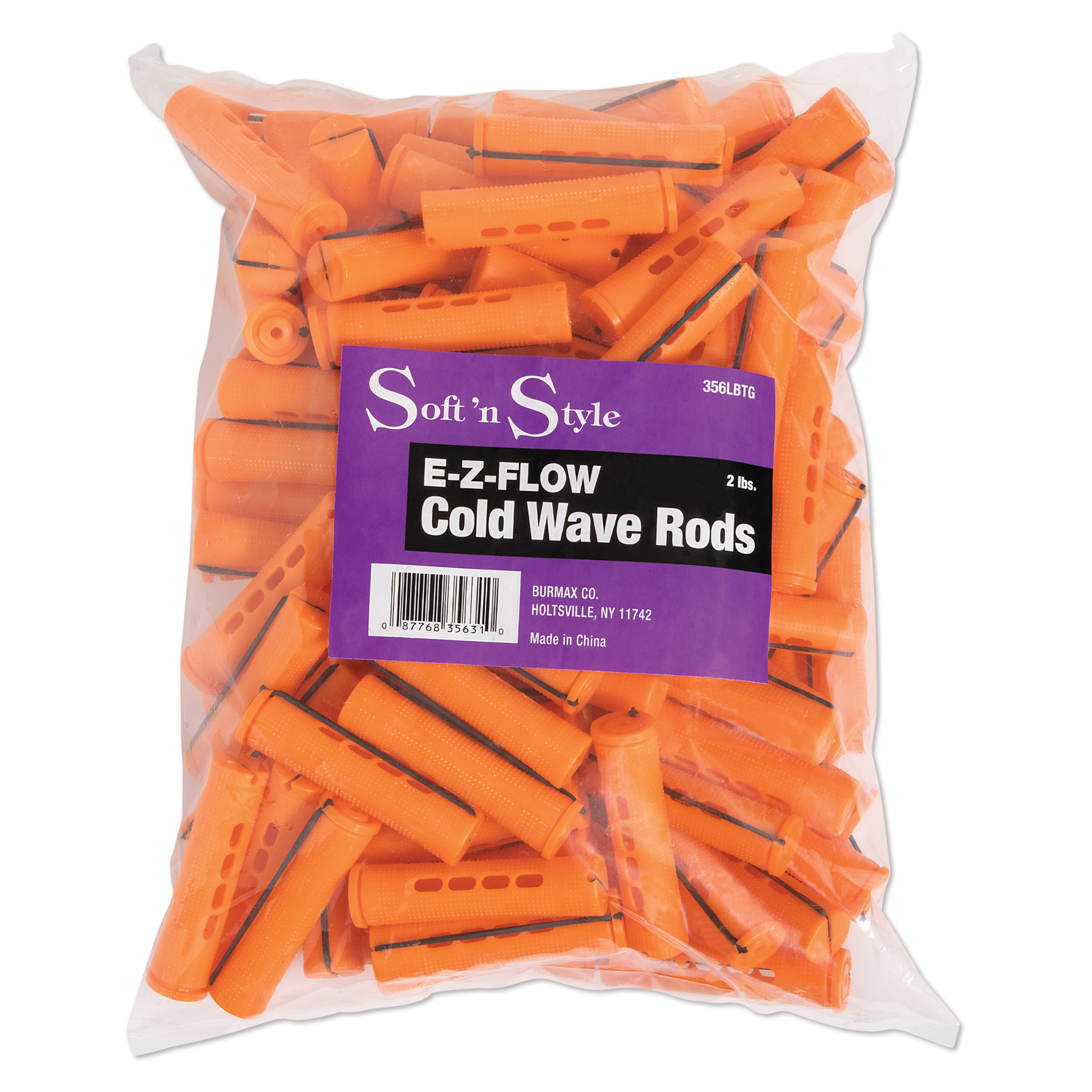 Concave Cold Wave Rods, Long Tangerine, 2 lbs.