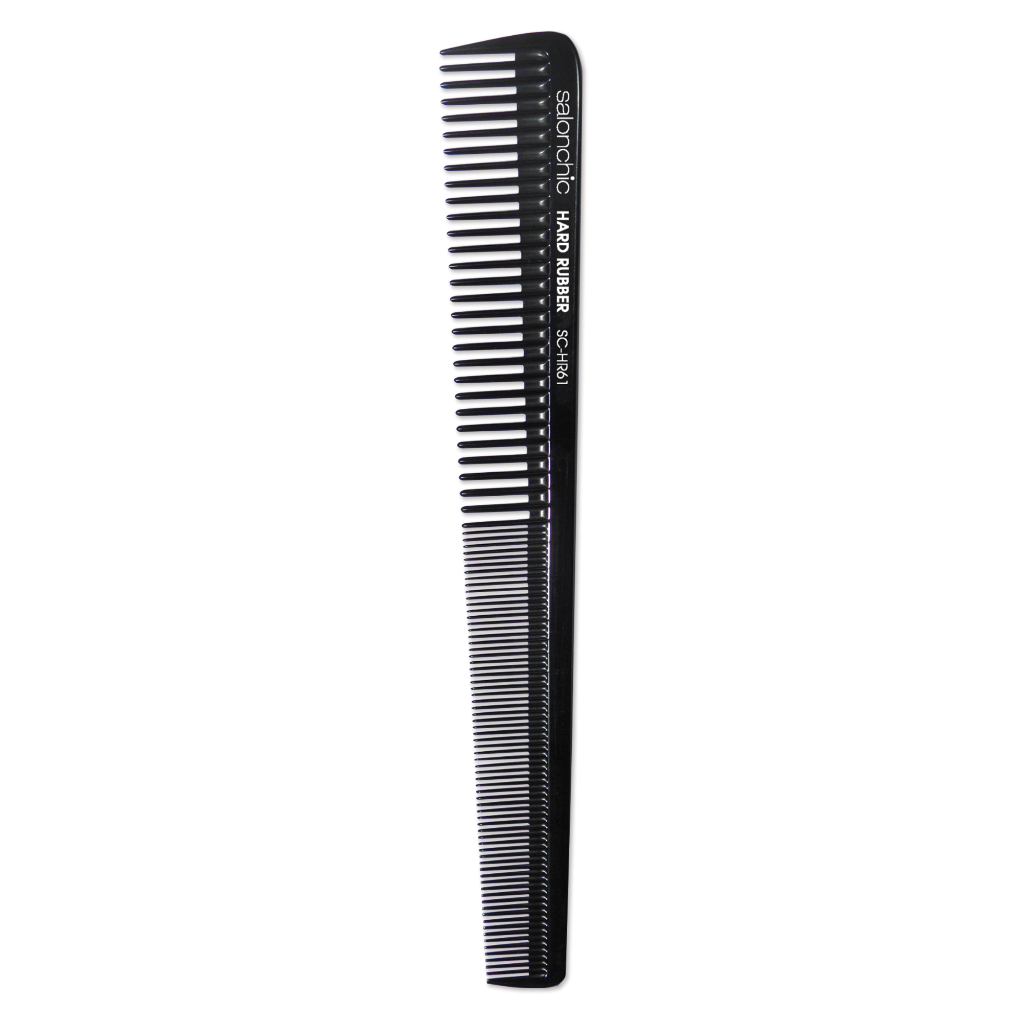 Tapered Barber Comb, Hard Rubber - 7-1/4"