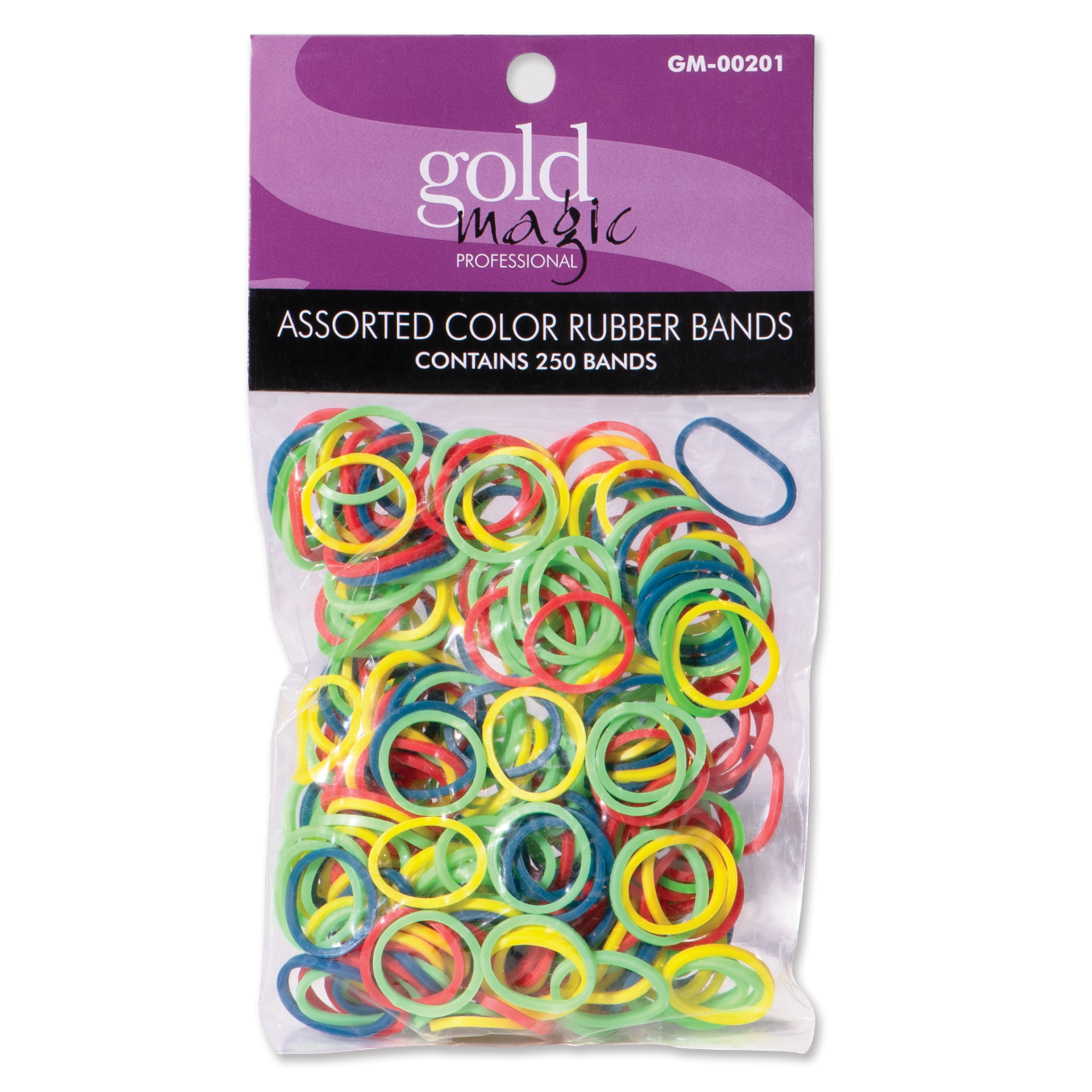 Bright Assorted Color Rubber Bands - 250/pk