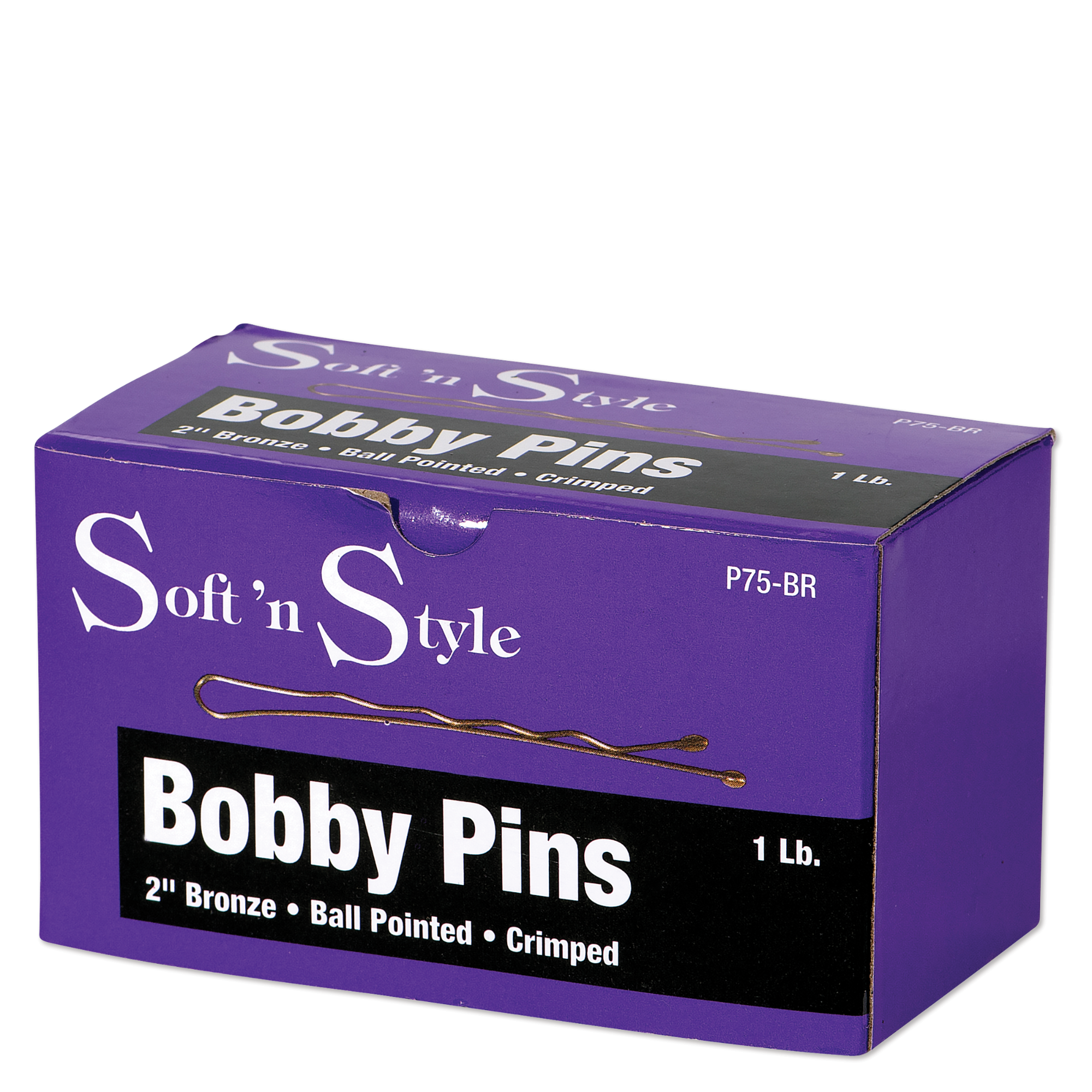 Bobby Pins, Bronze, 1 lb. box - 2"