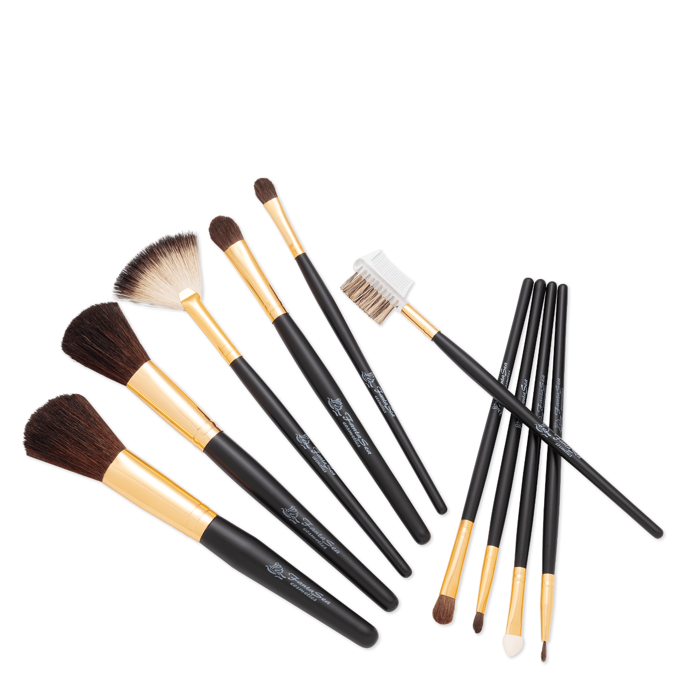 Makeup Brush Set in Roll-up Case - 10 pc.