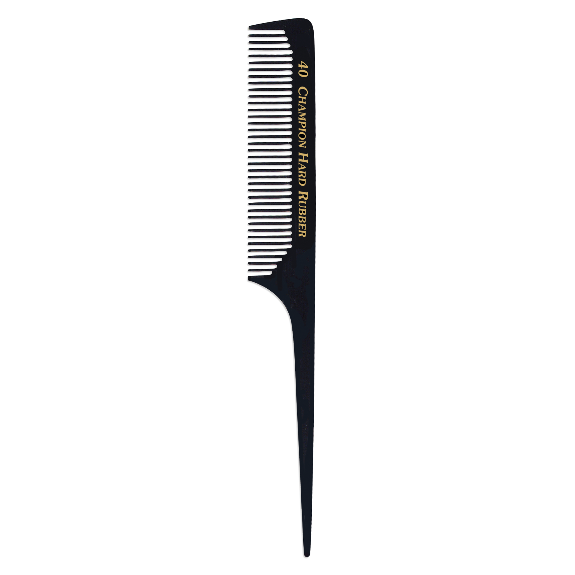 Hard Rubber Rat Tail Comb, Wide Teeth - 8"