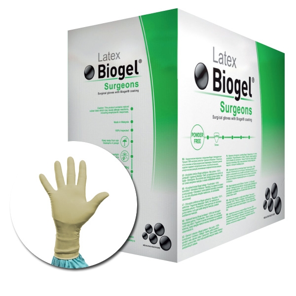 Biogel Surgeons Latex operasjonshanske 8,5 PF /50 par
