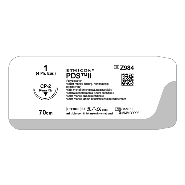 PDS II Z984H lilla 1 OS nål CP-2 70 cm /36