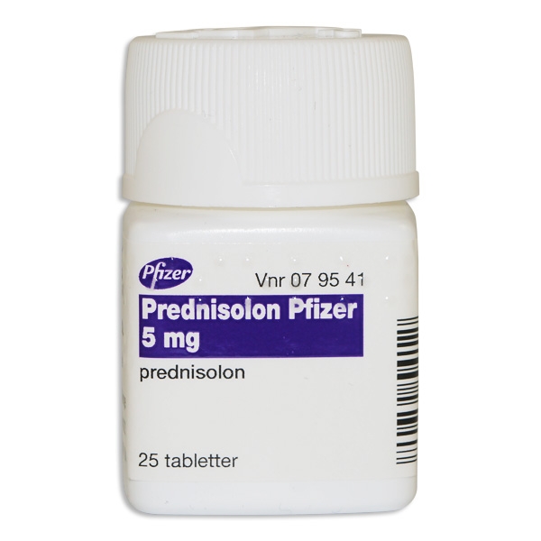 Prednisolon Pfizer 5 mg 25 tabletter