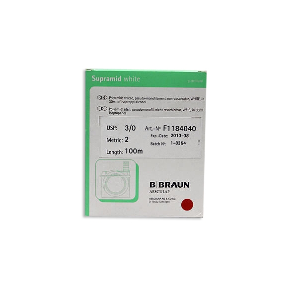 Supramid F1184040 hvid 3/0 100 m /fl