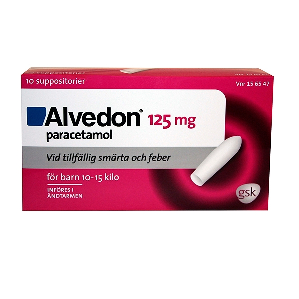 Alvedon® 125 mg 10 suppositorier